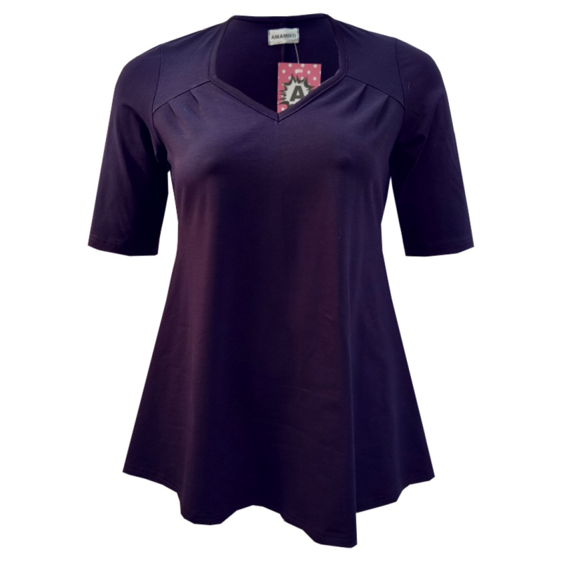 Plus Size Bluse Hoshi Purple i Store Plus Size Størrelser