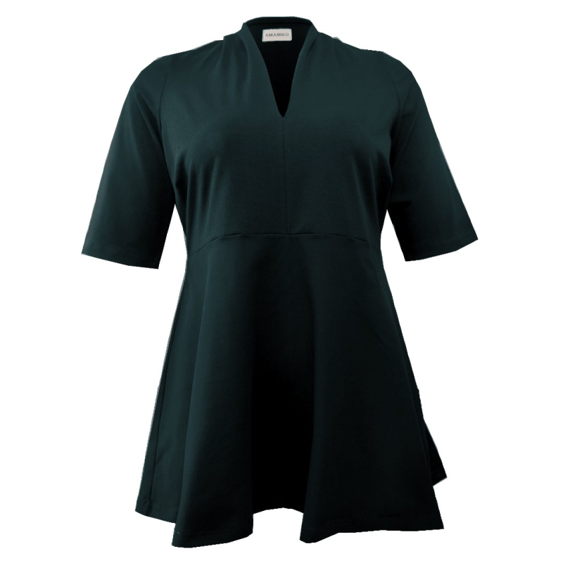 Plus Size Bluse - Sendai i Skovgrøn til Fantastisk Pris