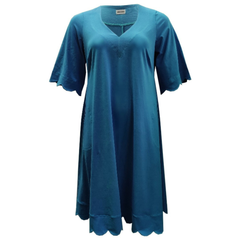 Plus Size Kjole Nami Denim Blue i Store Plus Size Størrelser