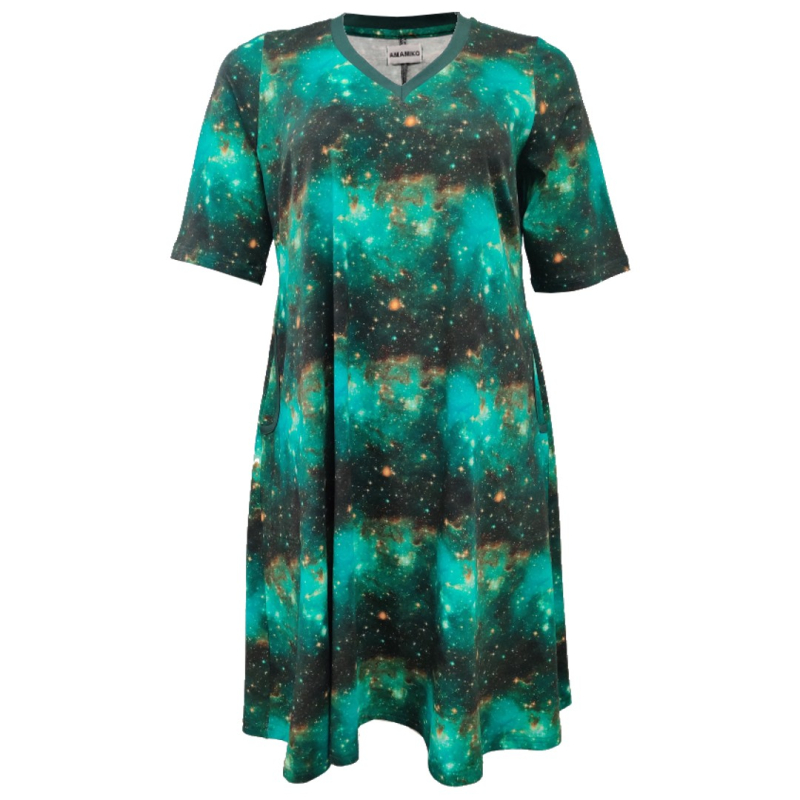 Plus Size Kjole Tulla Green Night i Store Plus Size Størrelser