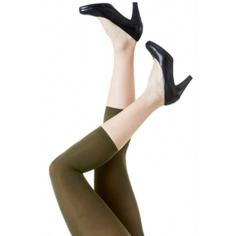 Plus Size Leggings i Armygrøn - Amelie Dark Army Festival