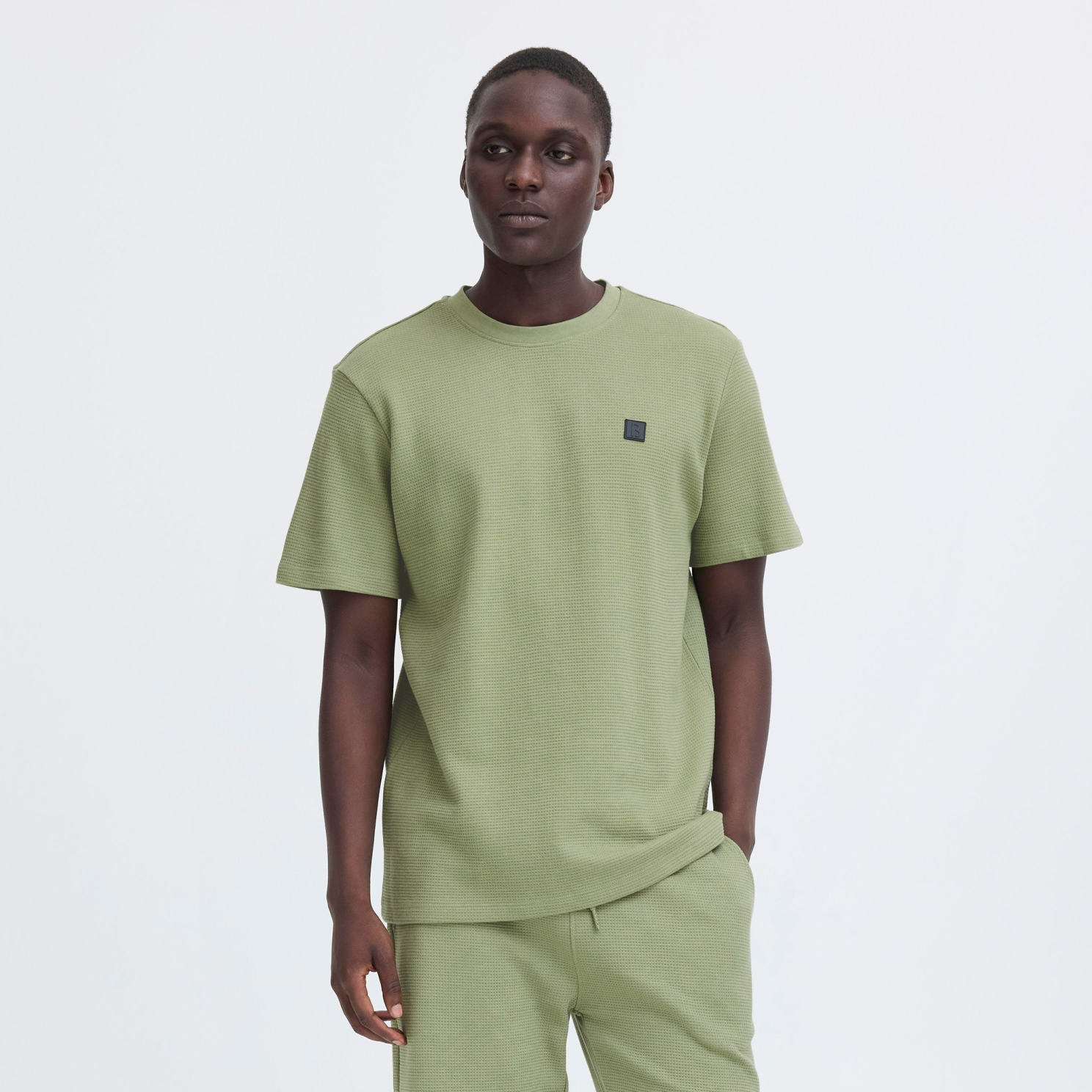 Blend Fillip Herre  -shirt Oil Green   i Store Plus Size Størrelser