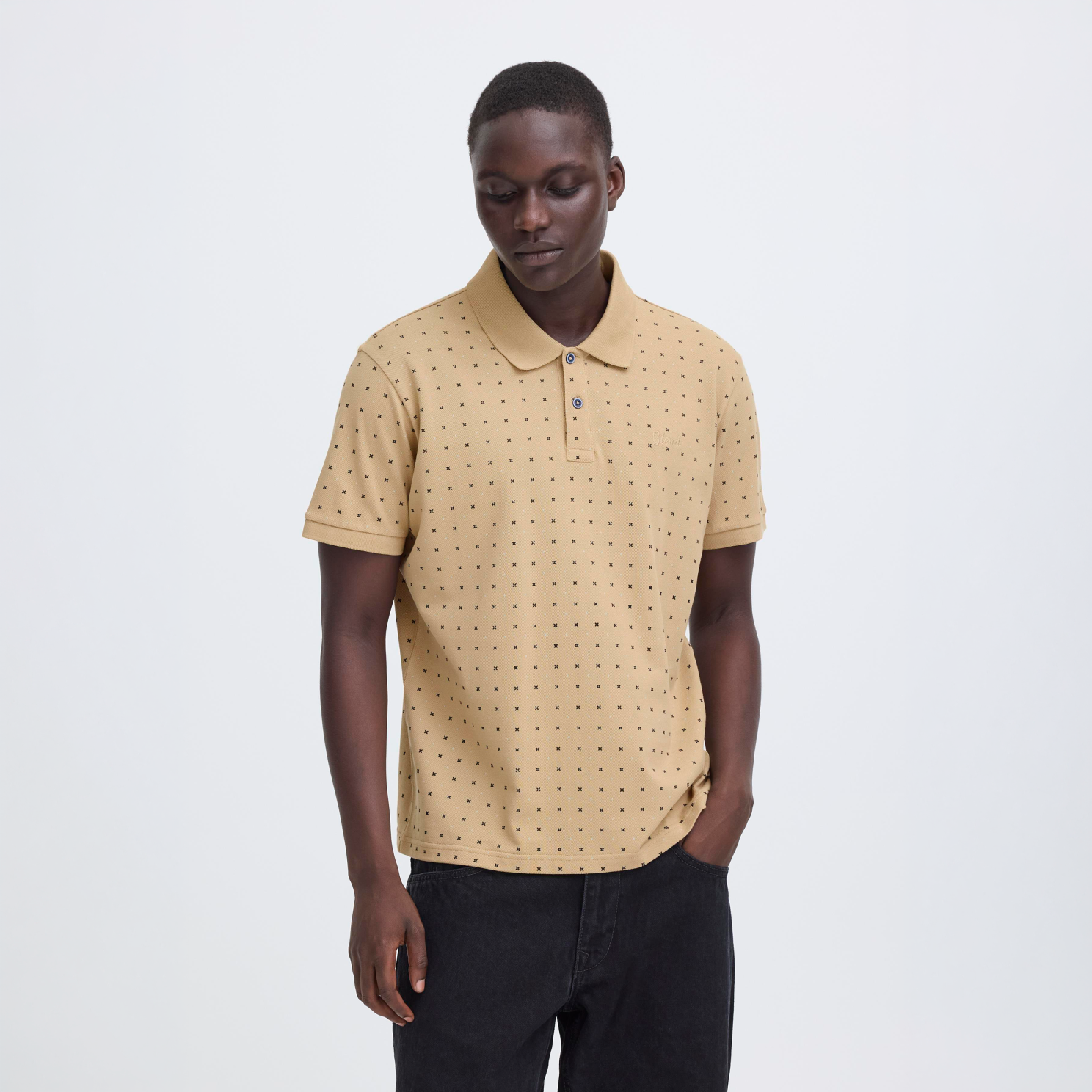 Blend Herre Polo Cornstalk   i Store Plus Size Størrelser