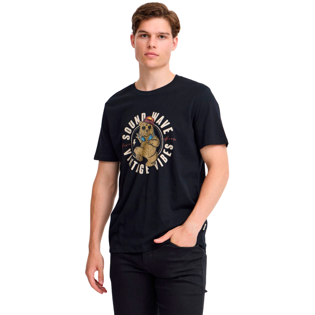 Blend Herre T-shirt i Sort – Plus Size Tilbud!