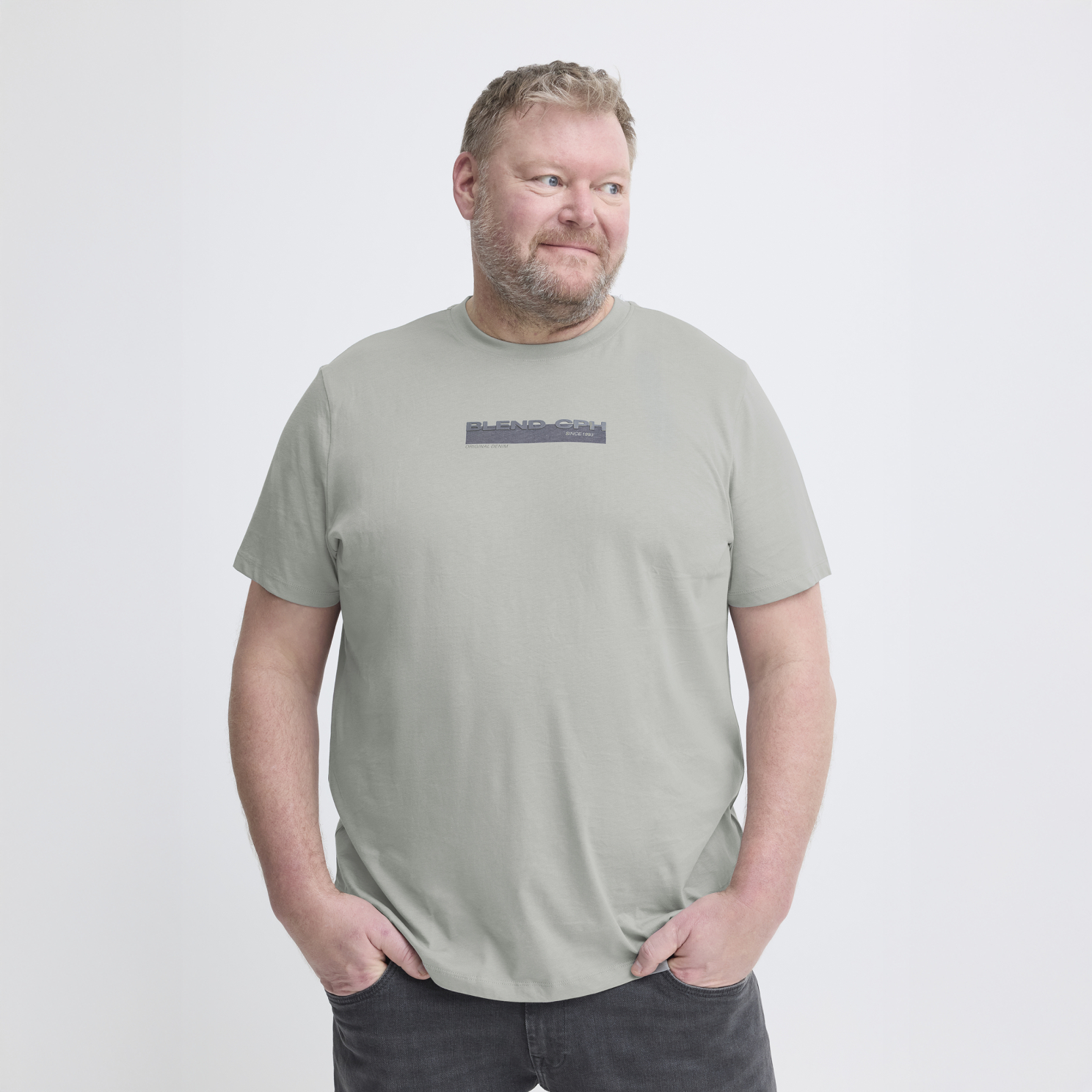 Blend Herre  -shirt Griffin    i Store Plus Size Størrelser