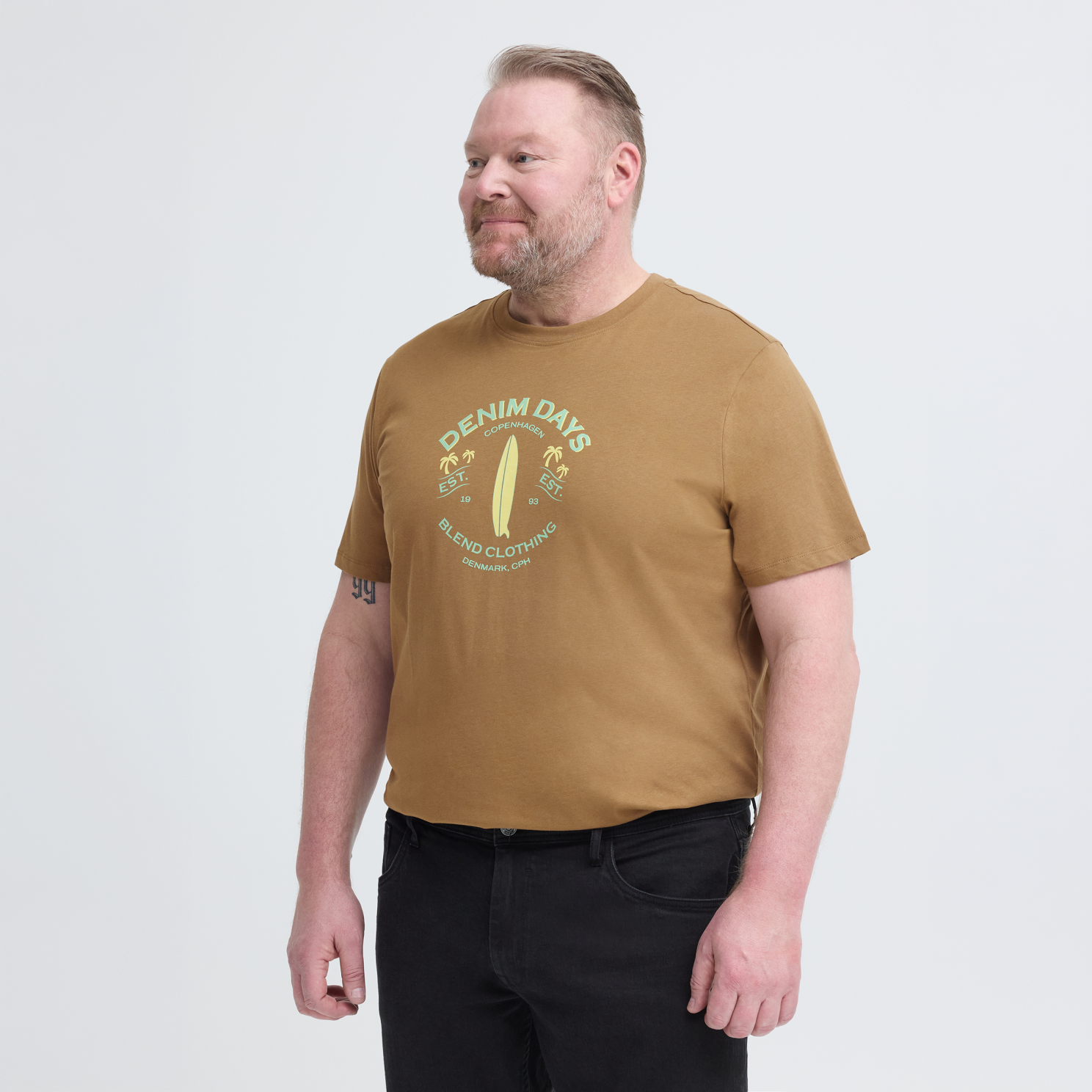 Blend Herre  -shirt Otter    i Store Plus Size Størrelser