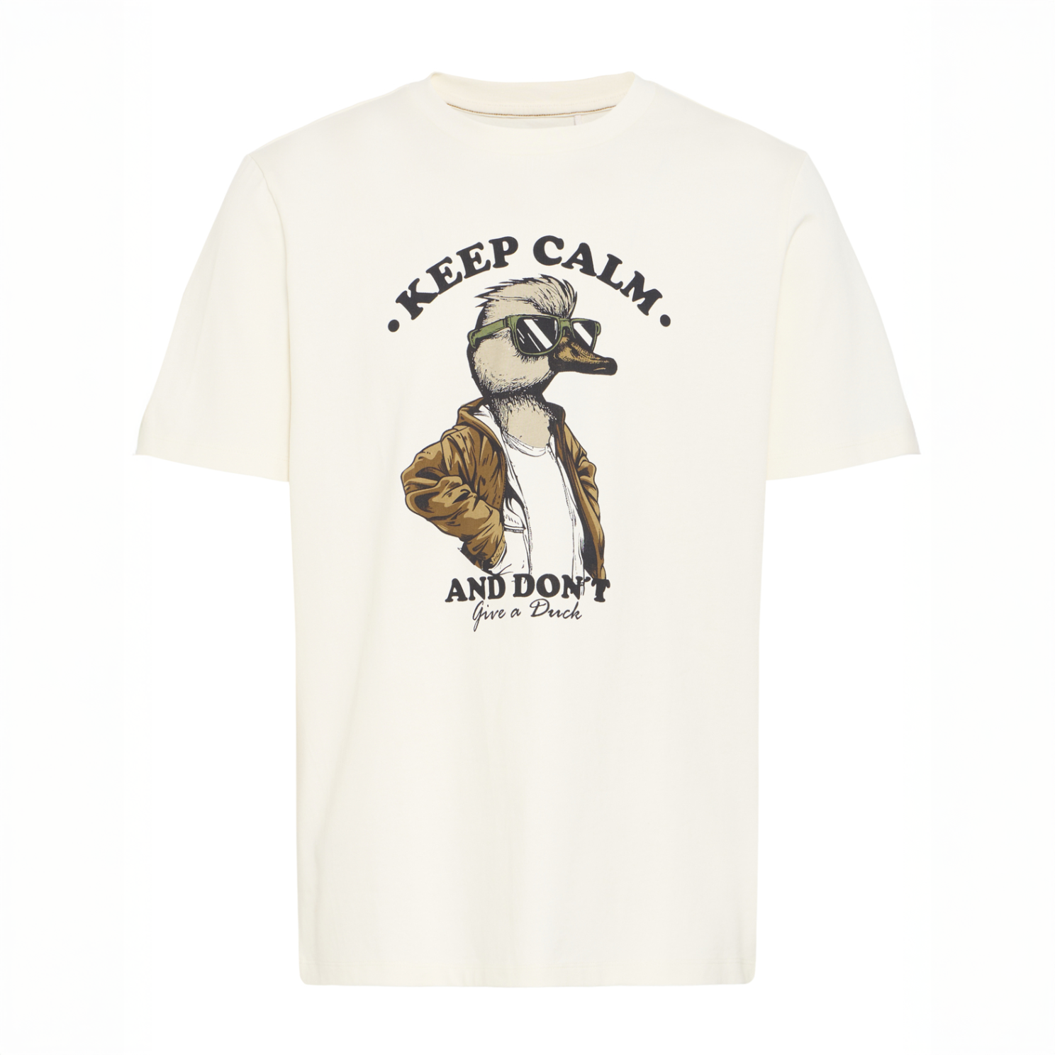 Blend Herre T-shirt – White Duck i Plus Size Tilbud