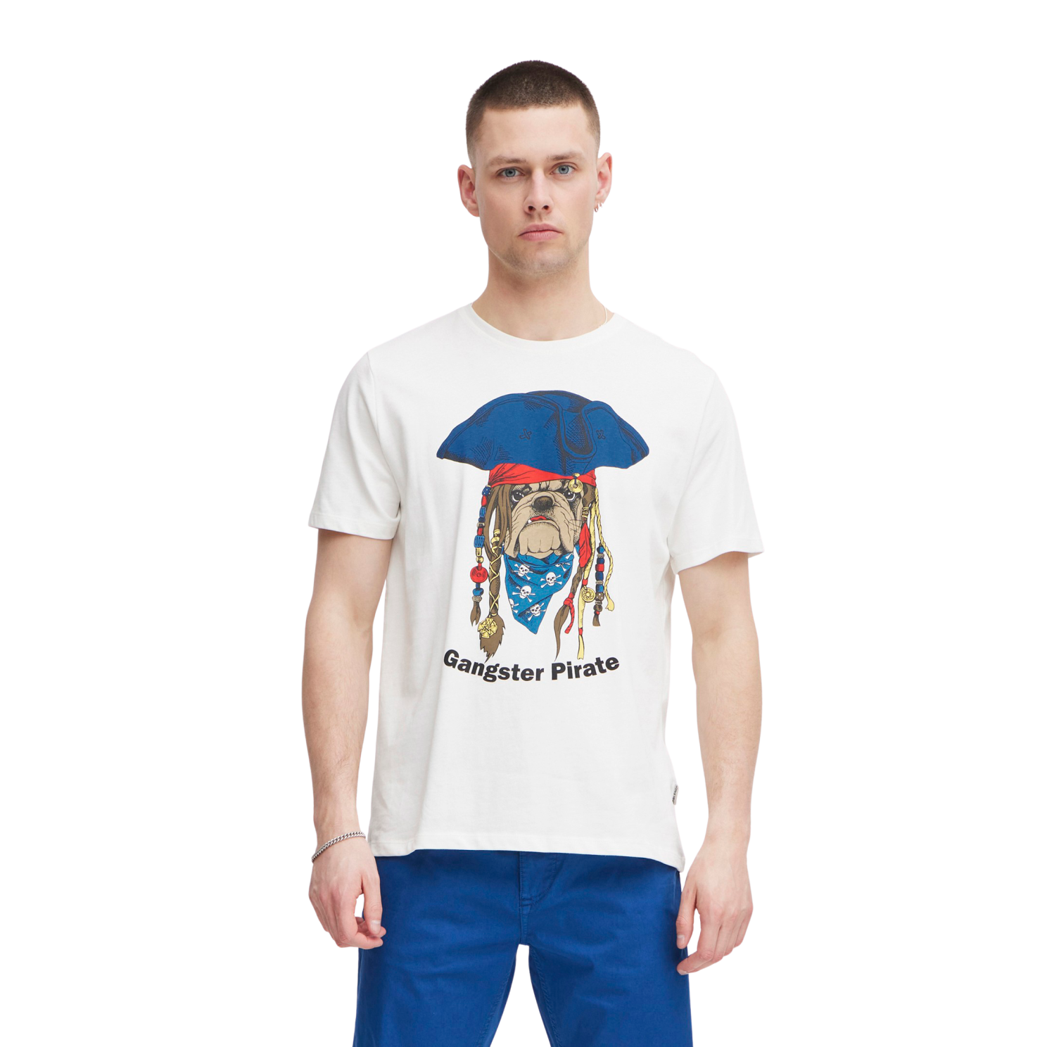 Pirat Hund T-shirt til Herre – Plus Størrelser Udsalg!