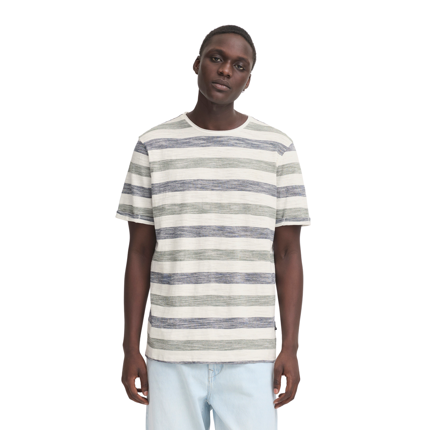 Blend Jelani Herre T-shirt – Dress Blues på tilbud i Plus Size