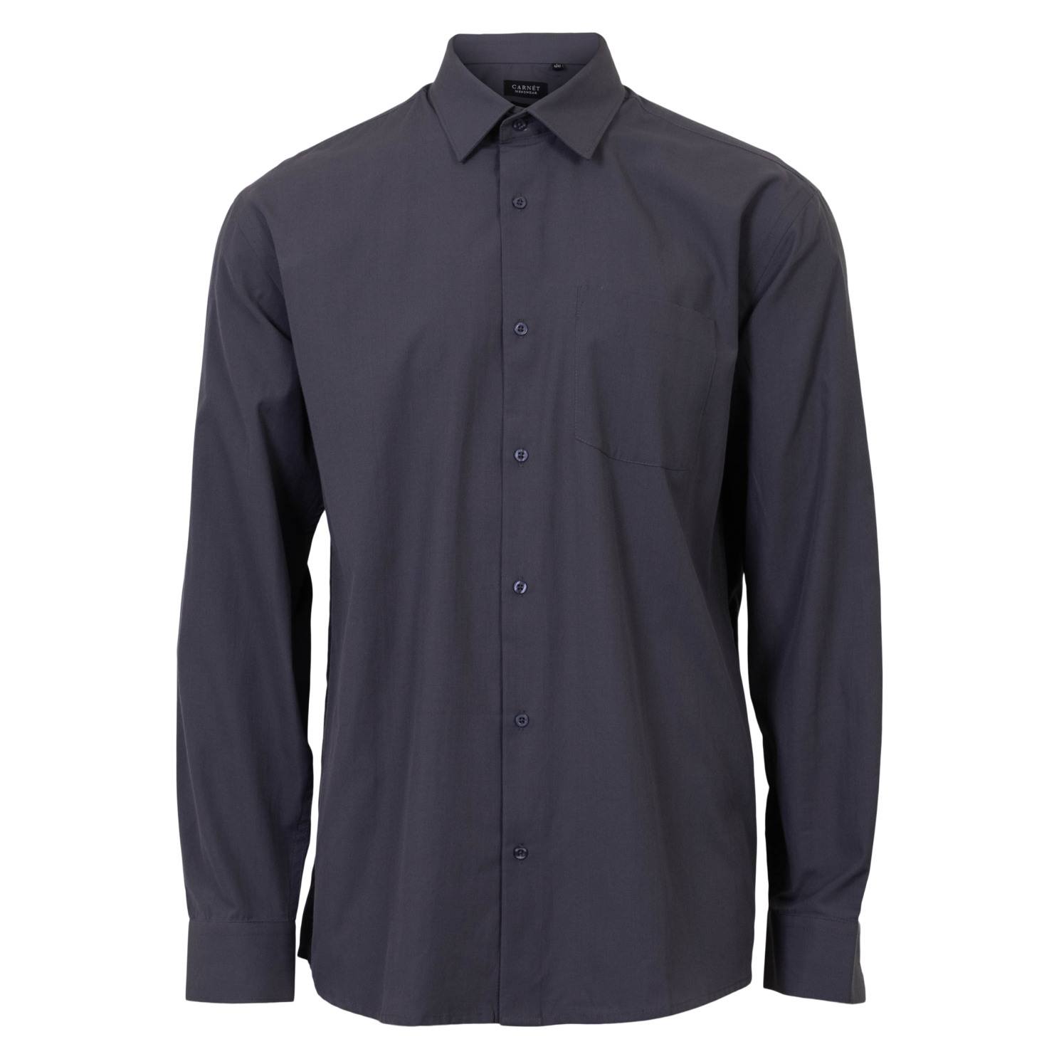 Carnét Jason Herre Skjorte Dark Grey   i Store Plus Size Størrelser