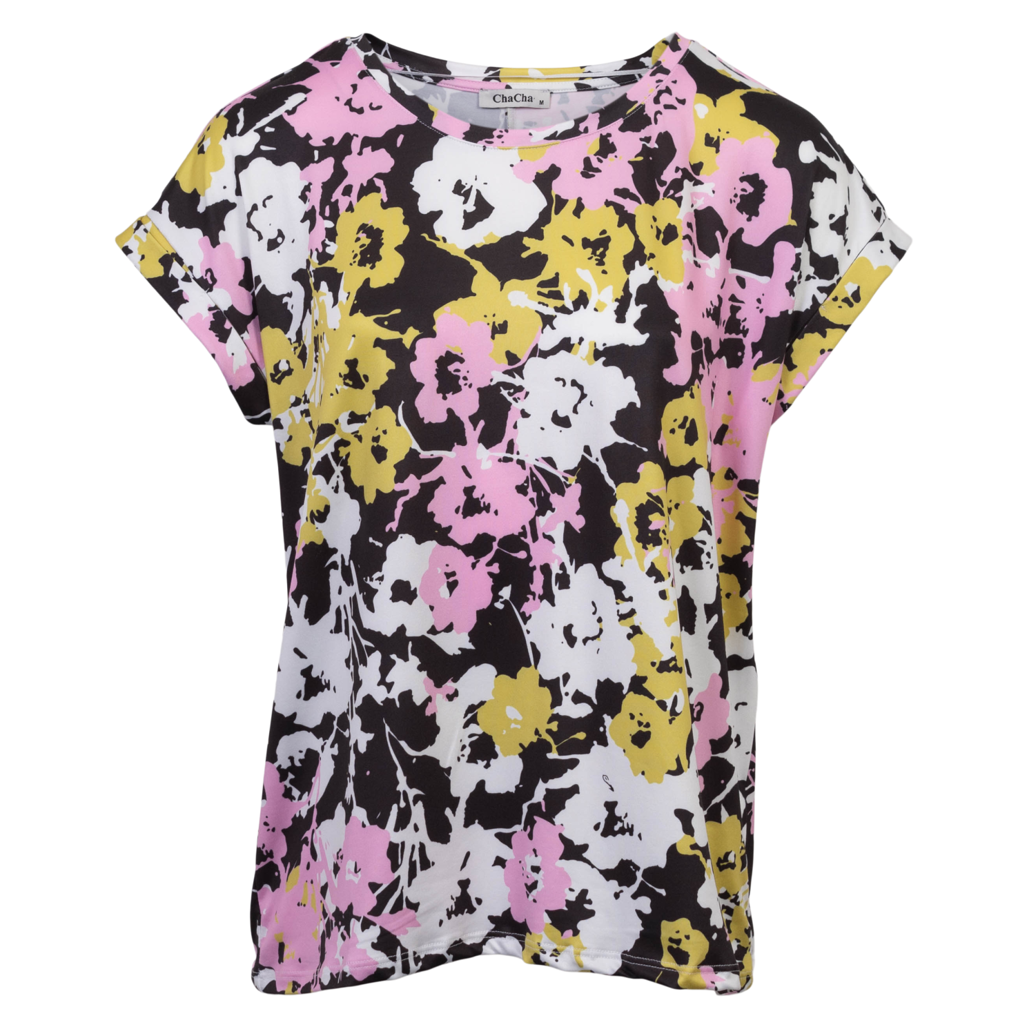 Chacha Plus Size T-shirt med Blomsterdesign – Elegance til Alle