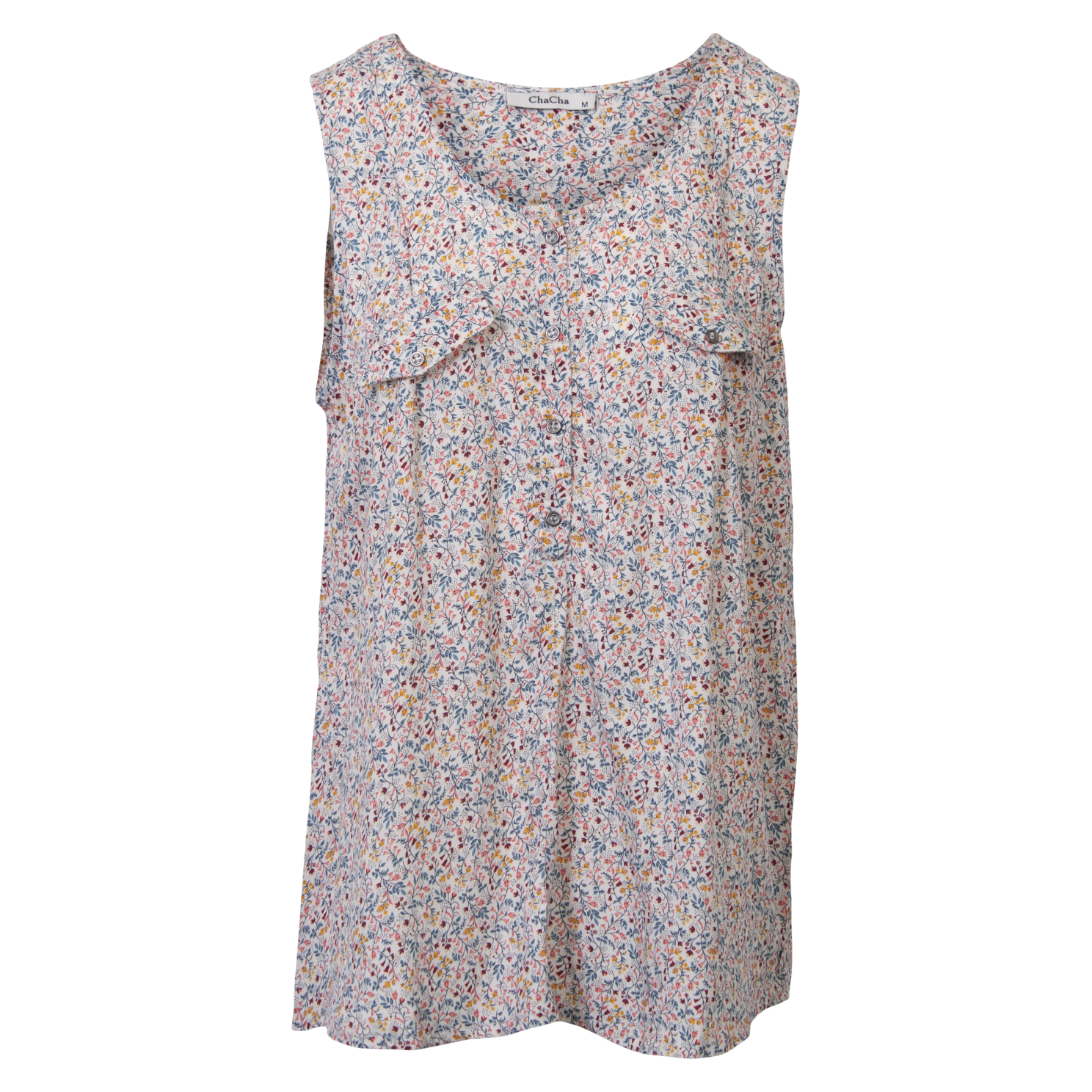 Chacha Plus Size Dame Top med Print – Fantastisk Tilbud!