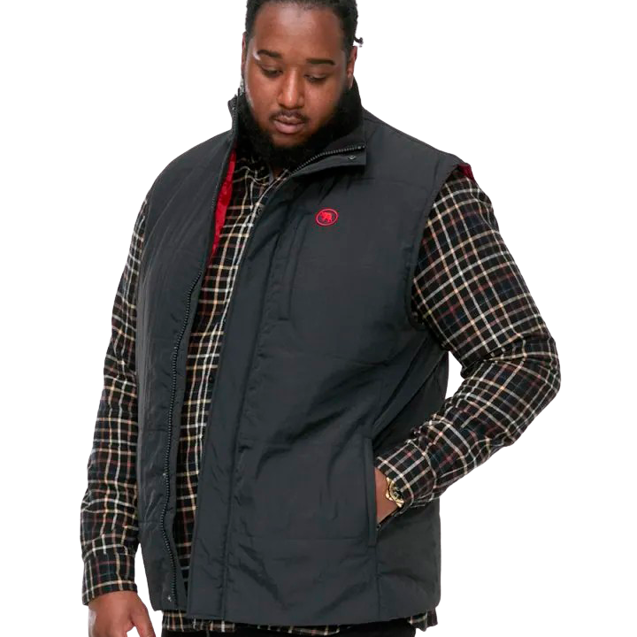 D5555 Felipe Plus Size Herre Vest – Sort Elegance Udsalg