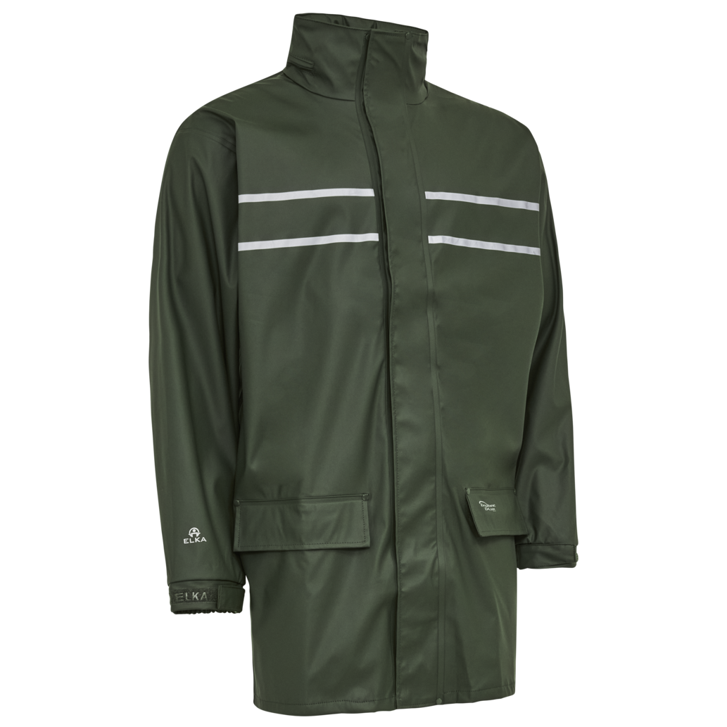 Elka Dry Zone Unisex Regnjakke – Oliven Tilbud!