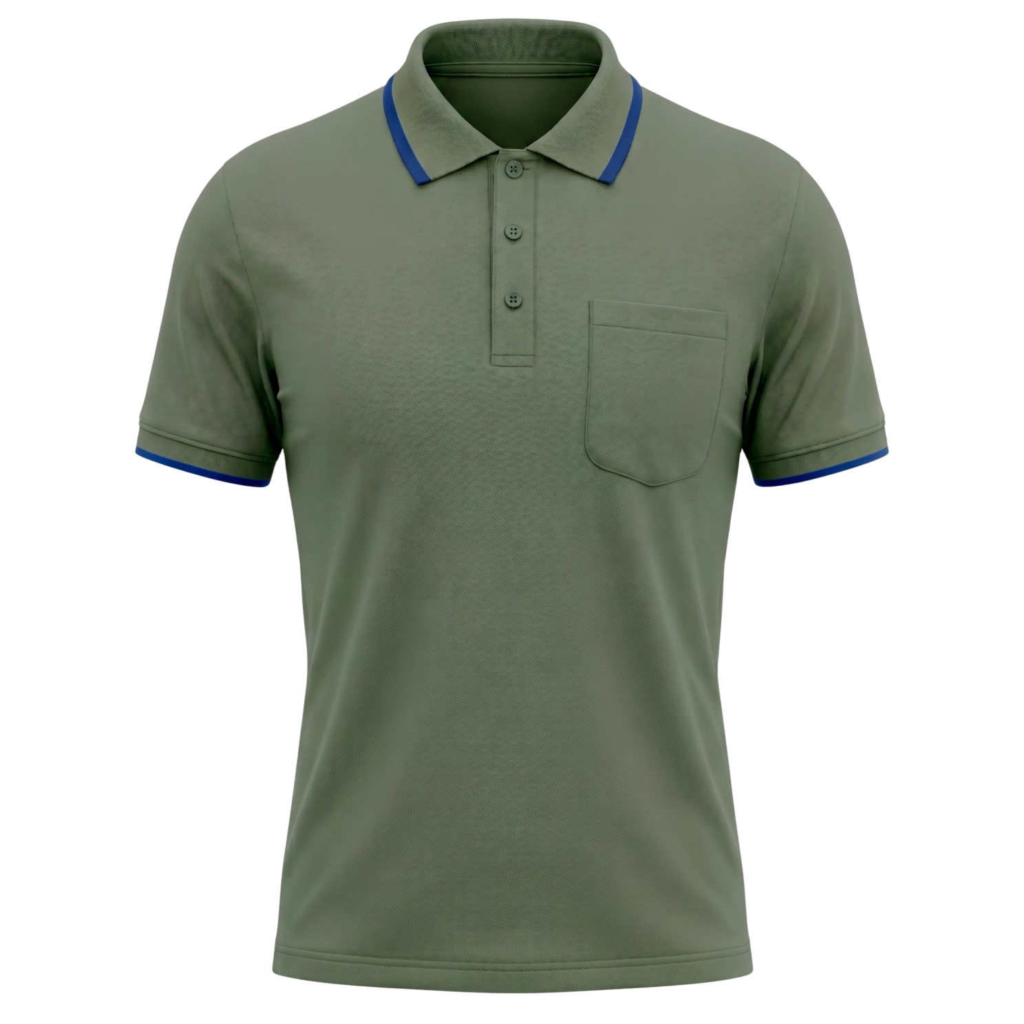 Etoile Herre Polo Grøn   i Store Plus Size Størrelser