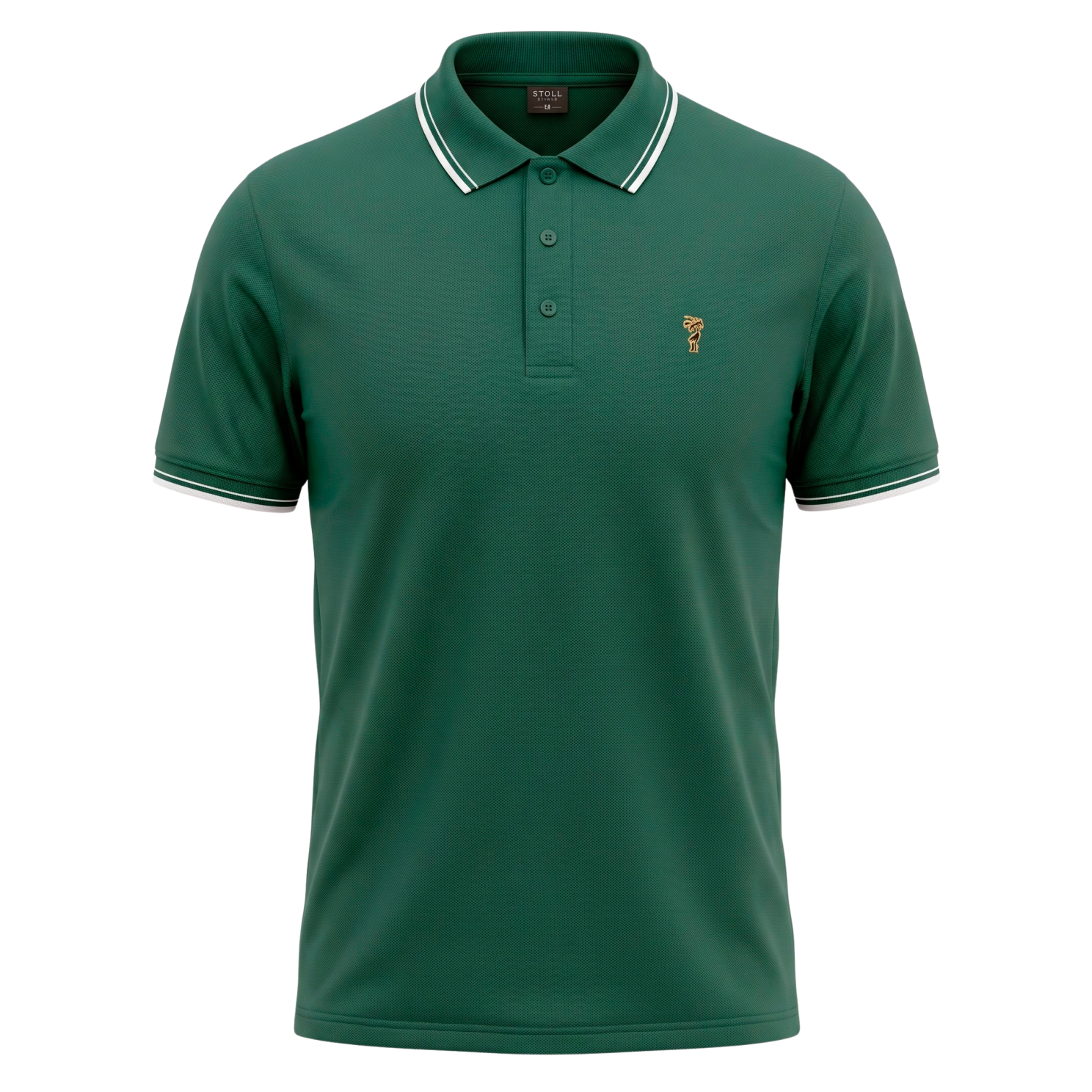 Etoile Herre Polo Grøn    i Store Plus Size Størrelser