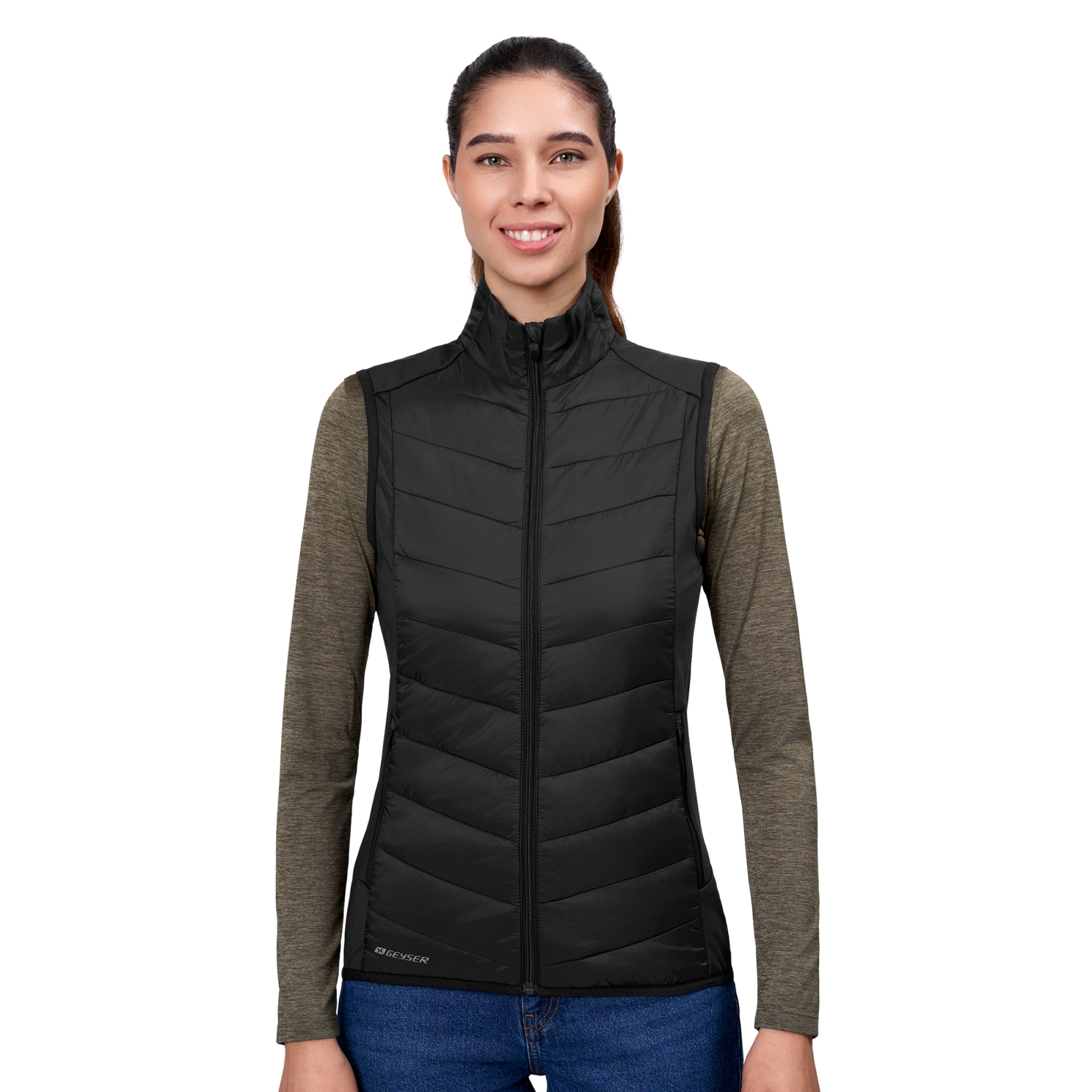 Geyser By Id Hybrid Vest til Dame – Plus Size i Sort