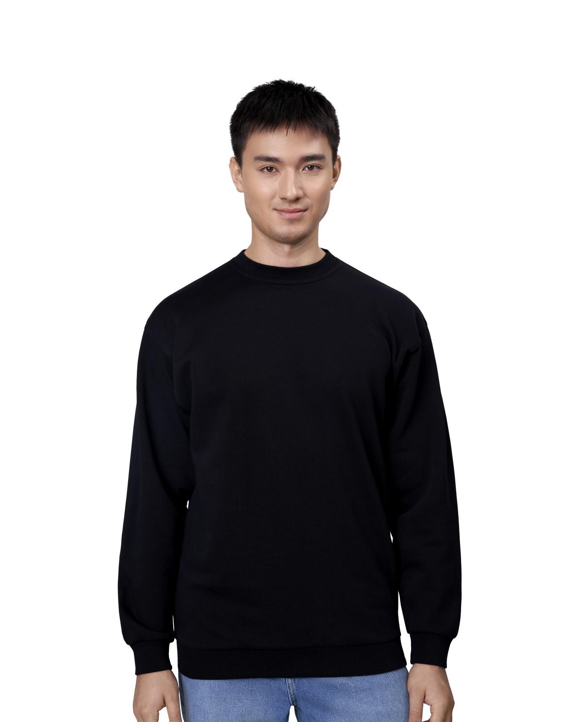 Sort Plus Størrelse Sweatshirt til Herre – Fantastisk Udsalg!