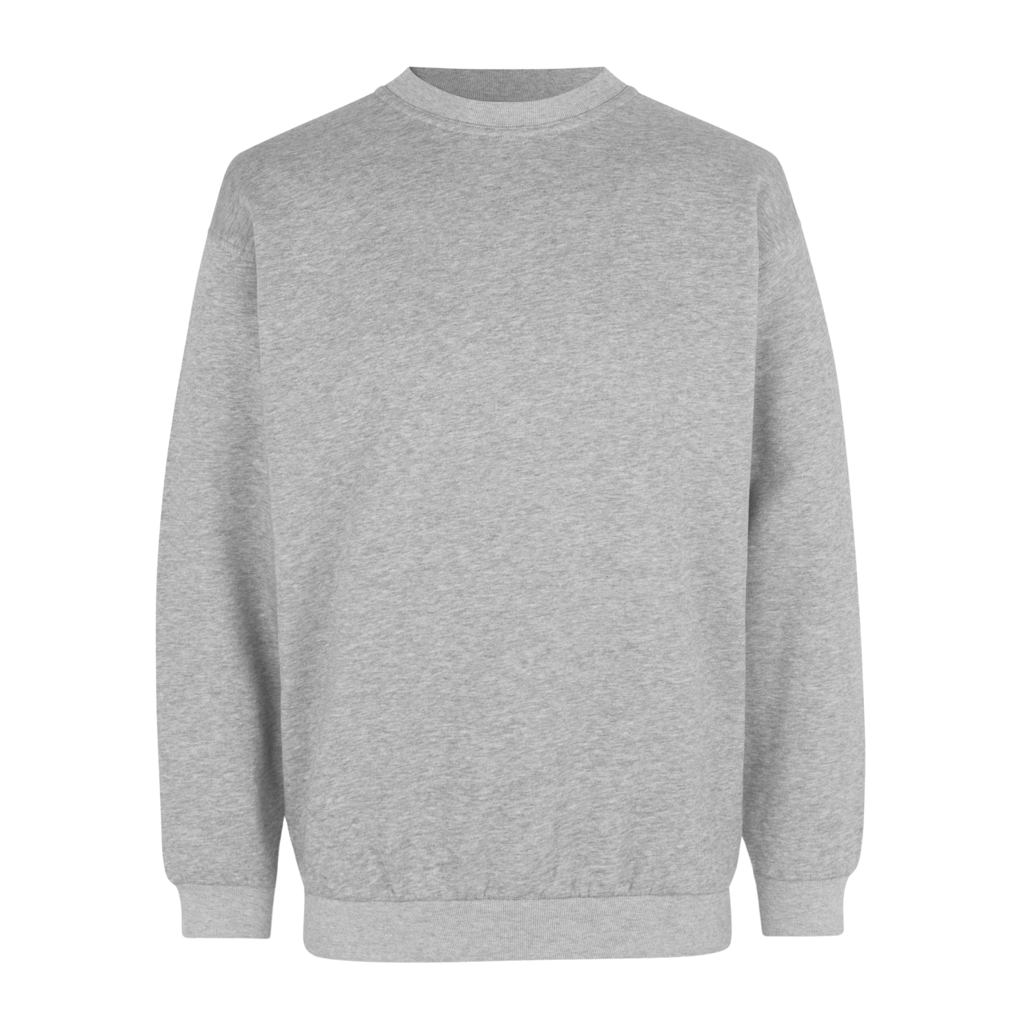 Grå Melange Sweatshirt til Mænd – Plus Size Tilbud!