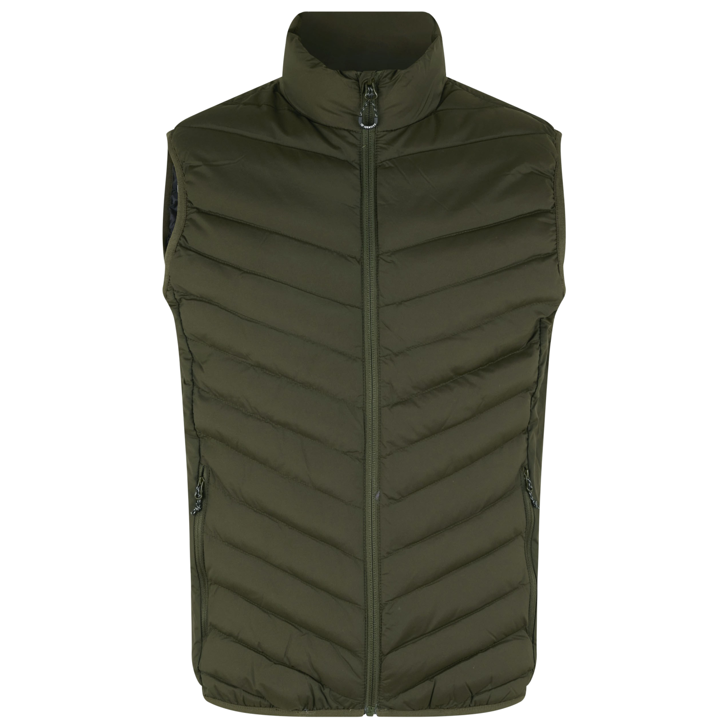 Herre Stretch Vest i Oliven – Komfortabel Plus Size Tilbud!
