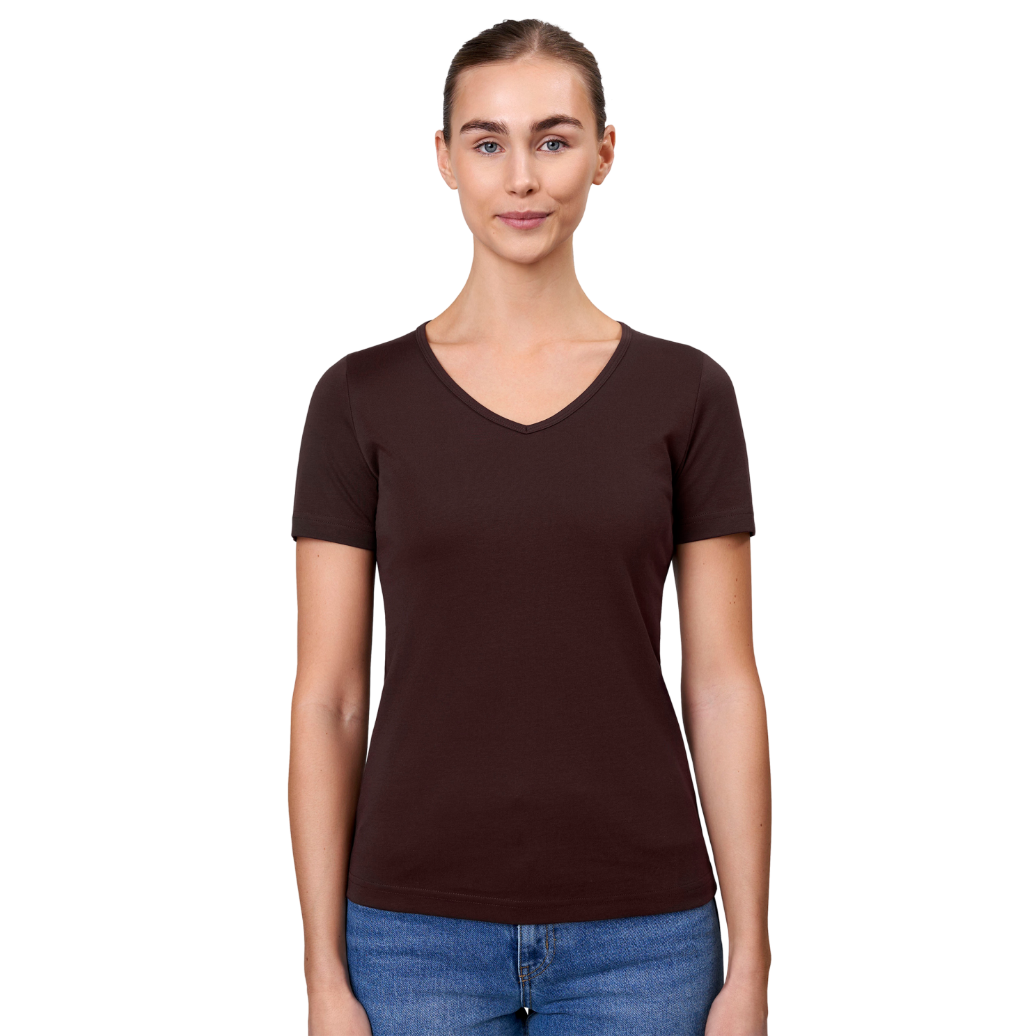 Elegant Mørk Bordeaux T-shirt til Dame – Stil og Komfort