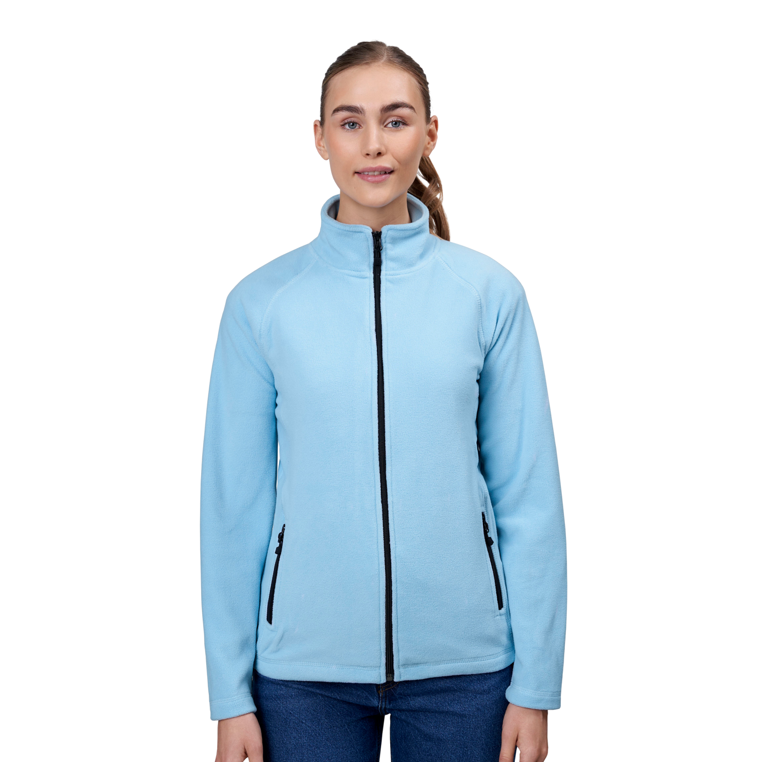 ID Microfleece Fleecejakke til Dame – Lyseblå Tilbud