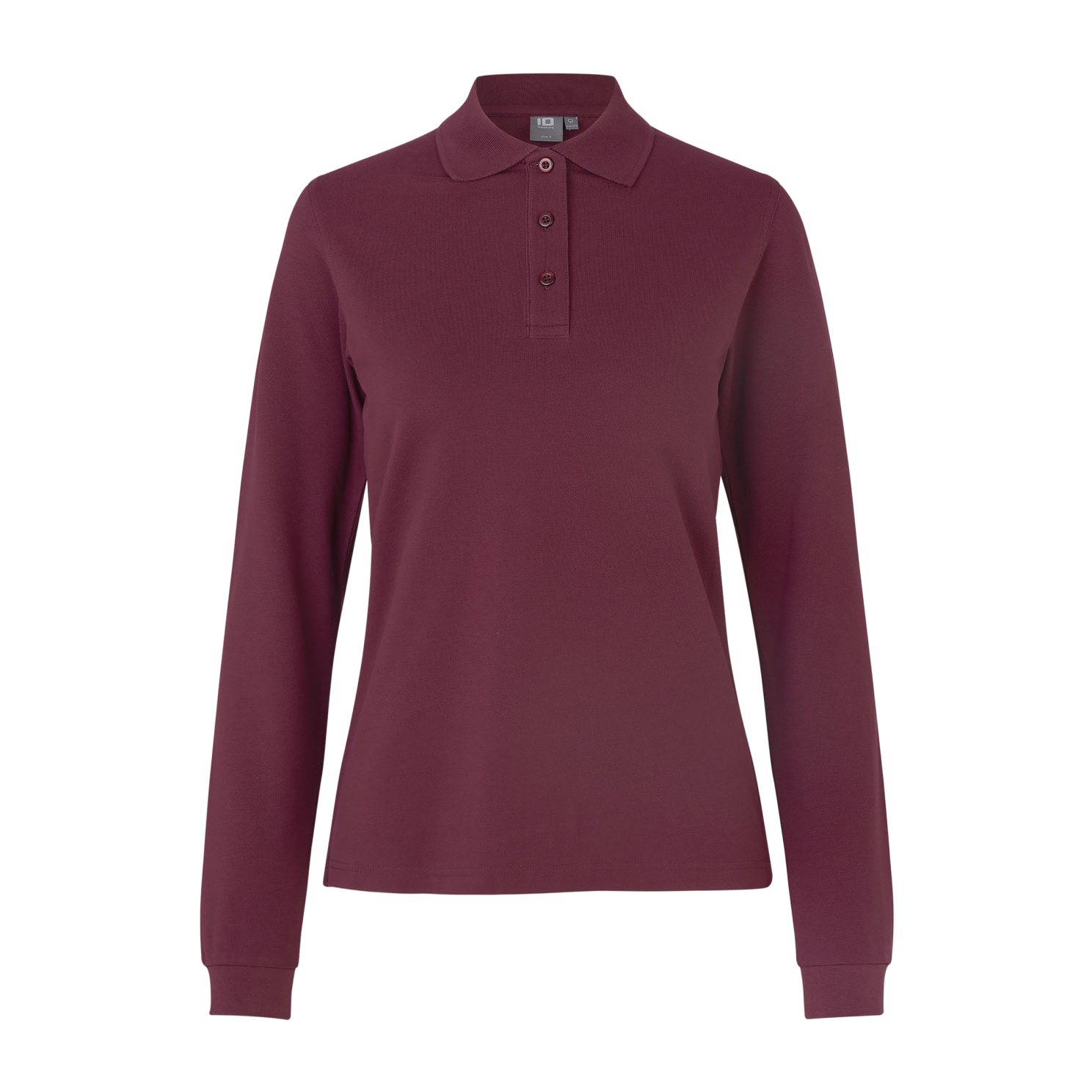 Bordeaux Stretch Polo til Damer – Plus Size Tilbud