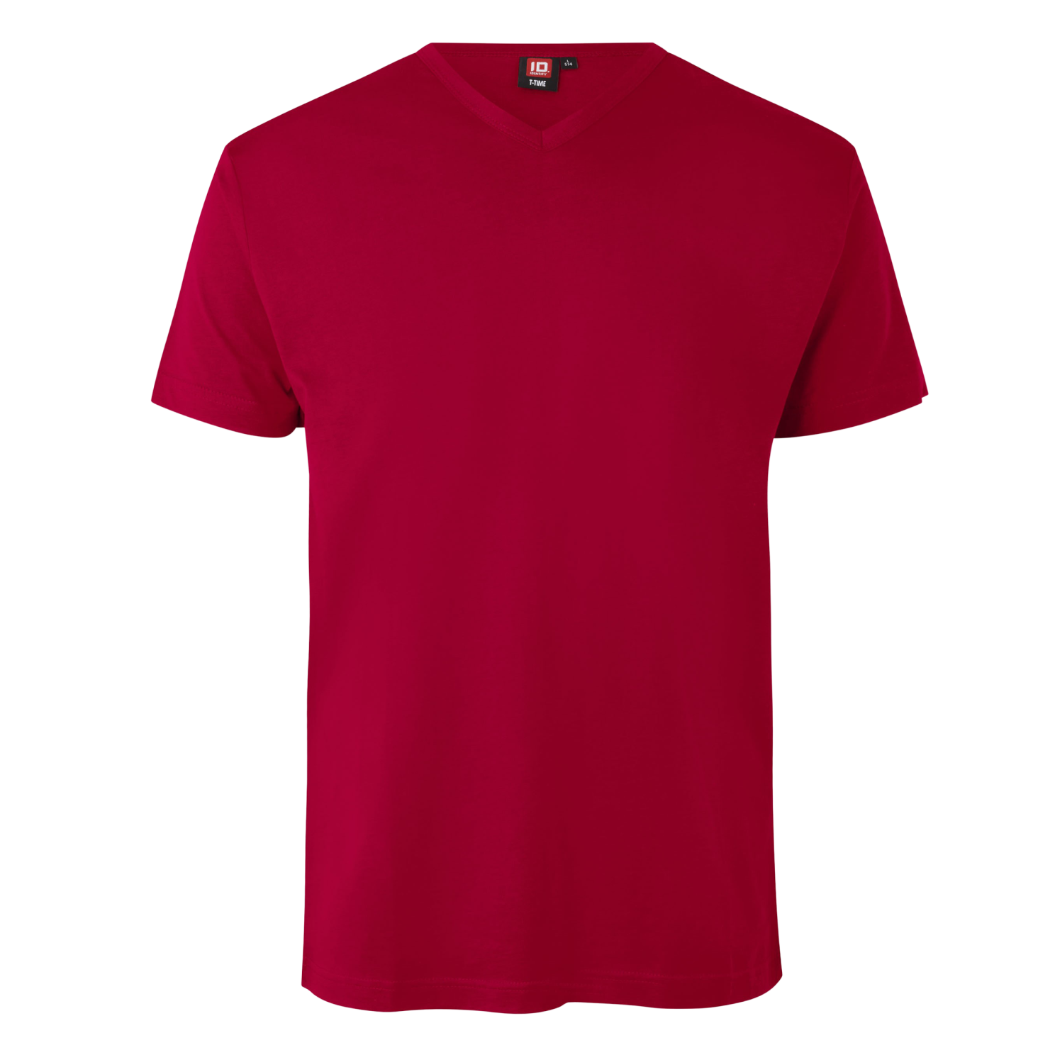 Rød V-hals T-shirt til mænd – Stil og komfort i store størrelser!