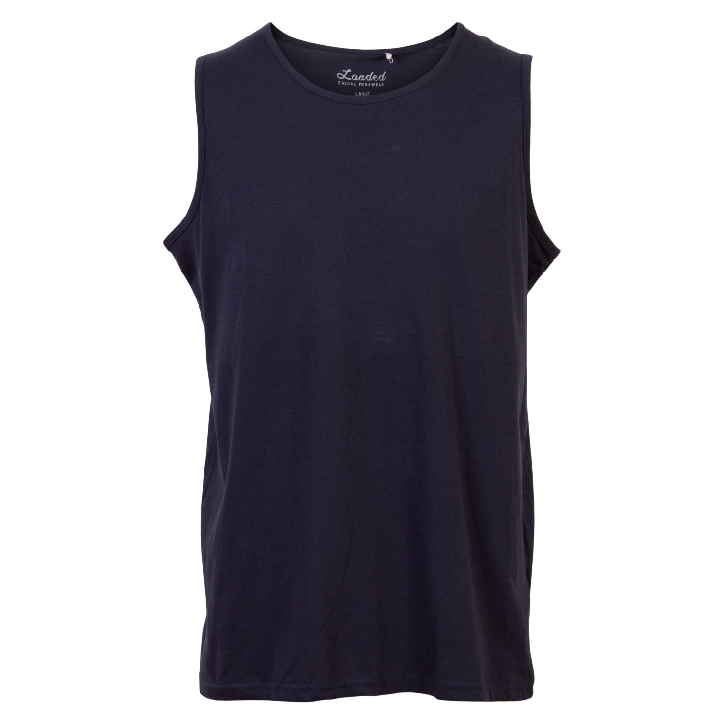 Loaded Belfast Plus Size Herre Tanktop i Navy – Tilbud!