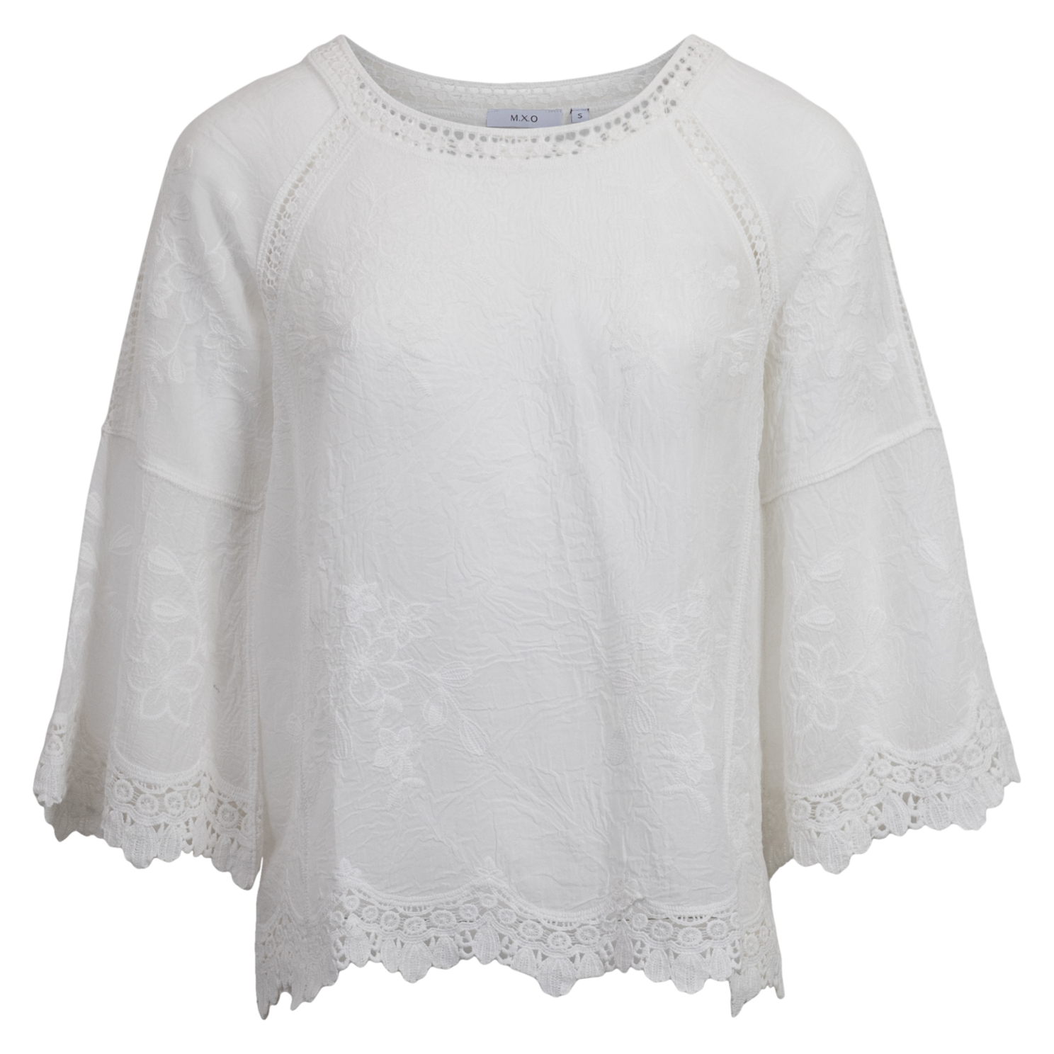 Dame Bluse 11 Offwhite   i Store Plus Size Størrelser