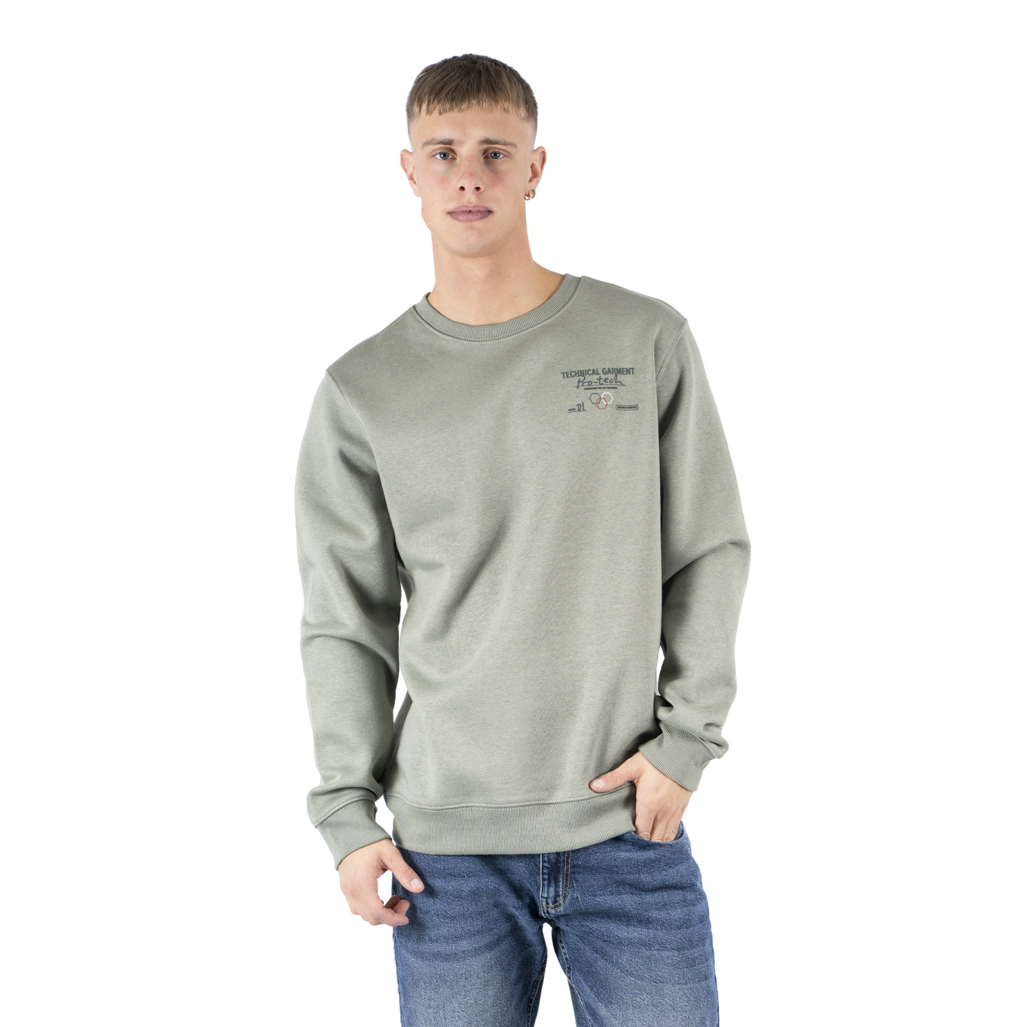 Marcus Colin Herre Sweatshirt i Frisk Grøn – Stilfuld Komfort