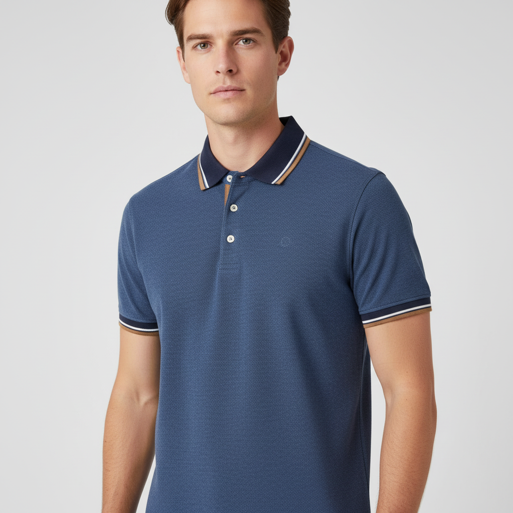 Marcus Herre Polo i Navy – Stilfuld Hverdagspolo