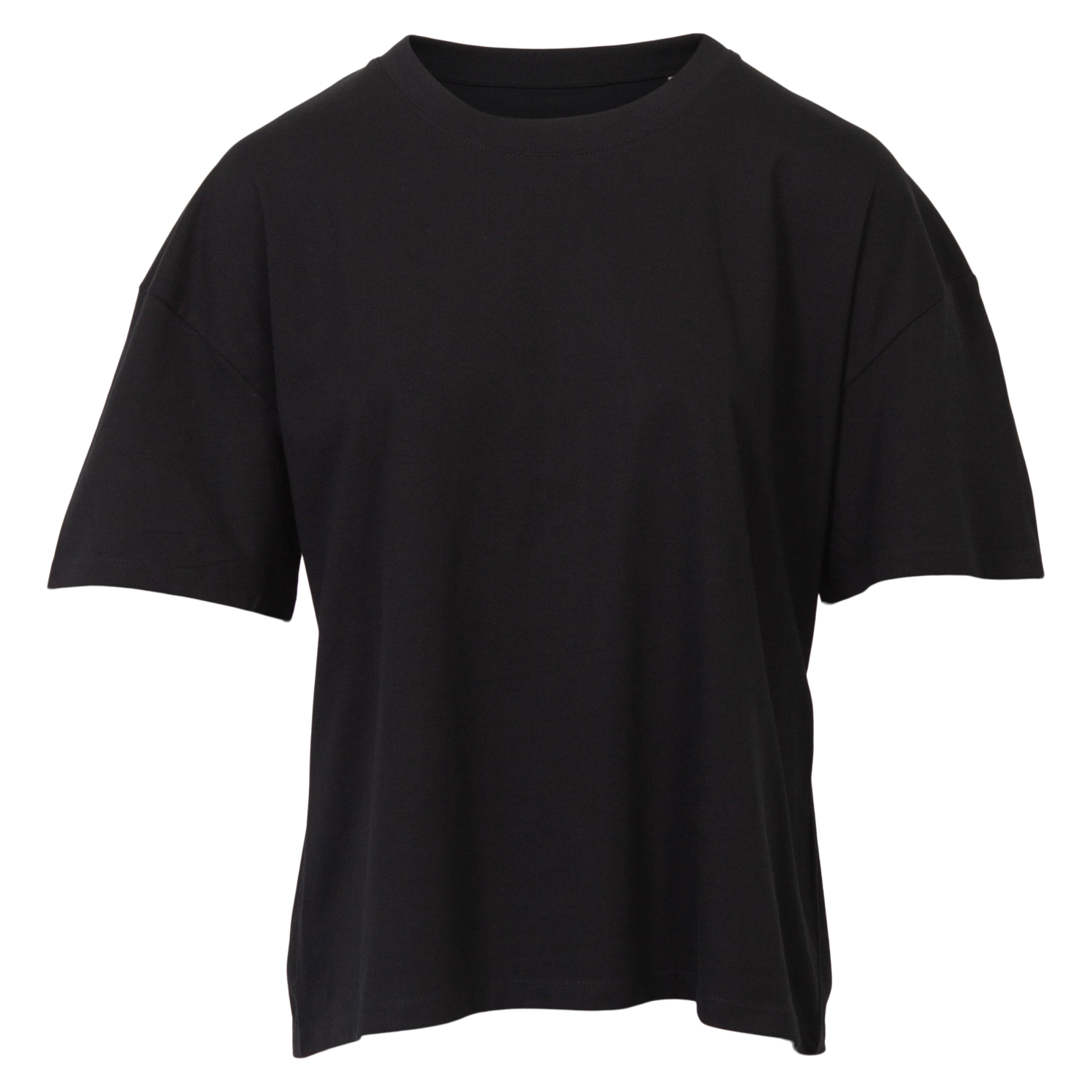 Native Spirit Økologisk T-shirt til Dame – Sort Plus Size Tilbud