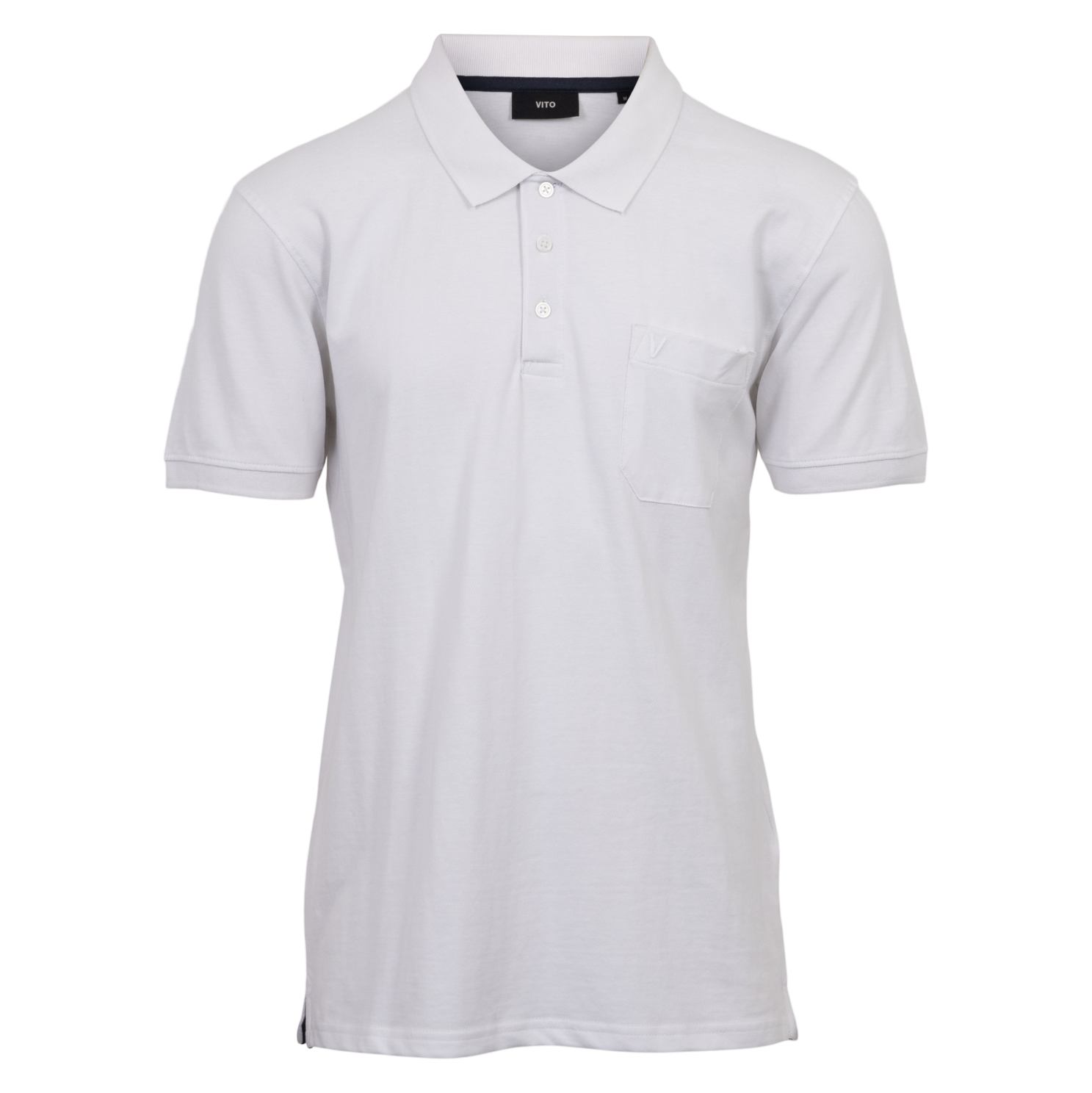 Vito Roger Herre Polo i Hvid – Plus Size Tilbud!