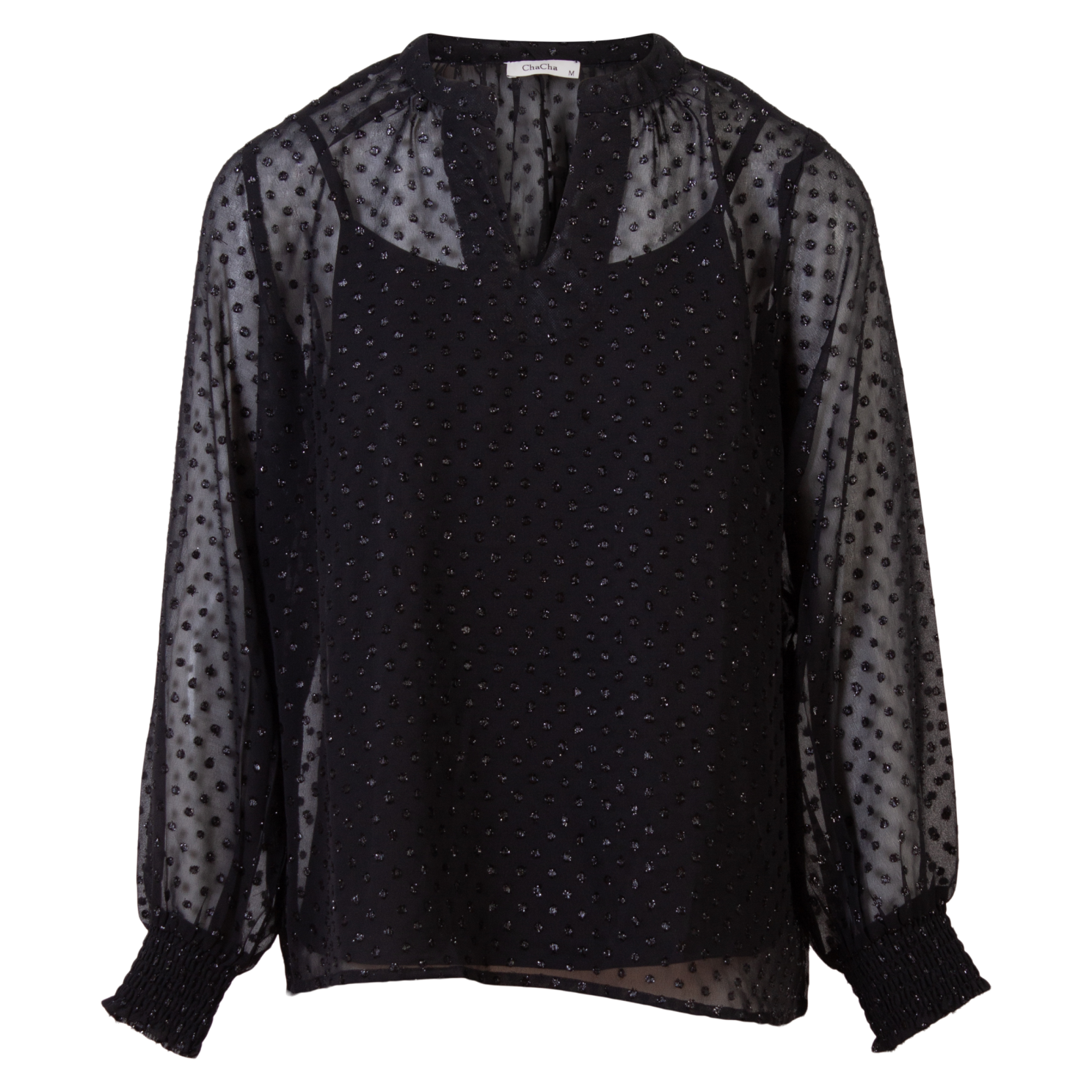 Zbyz Plus Size Glitrende Bluse – Perfekt til Festlige Lejligheder