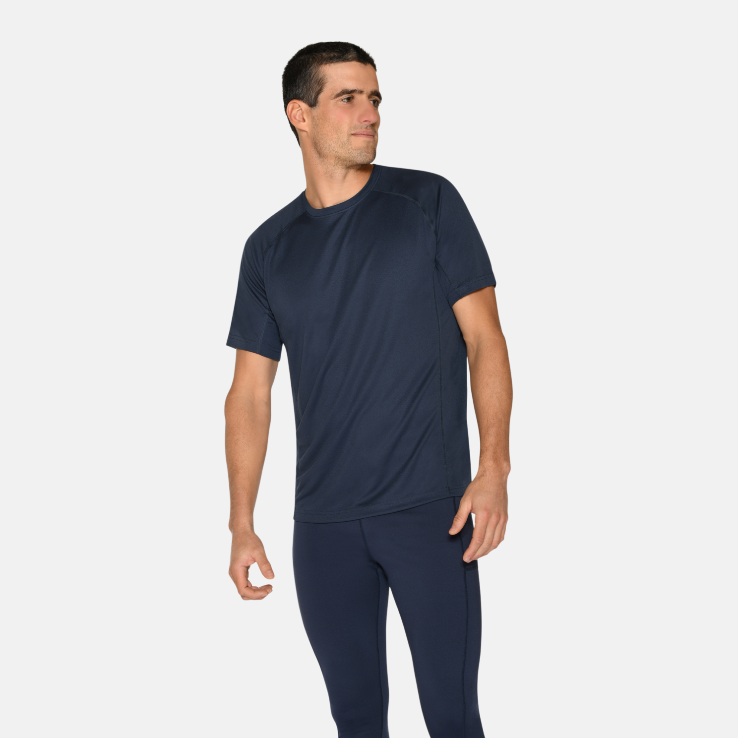Zebdia Herre Trænings T-shirt i Navy – Plus Size Tilbud