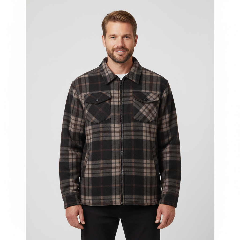 Anyway Herre Ternet Overskjorte – Plus Size Tilbud