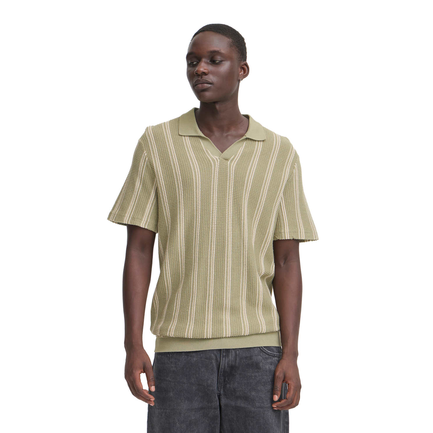 Blend Amos Herre Polo i Oil Green – Plus Size Tilbud!