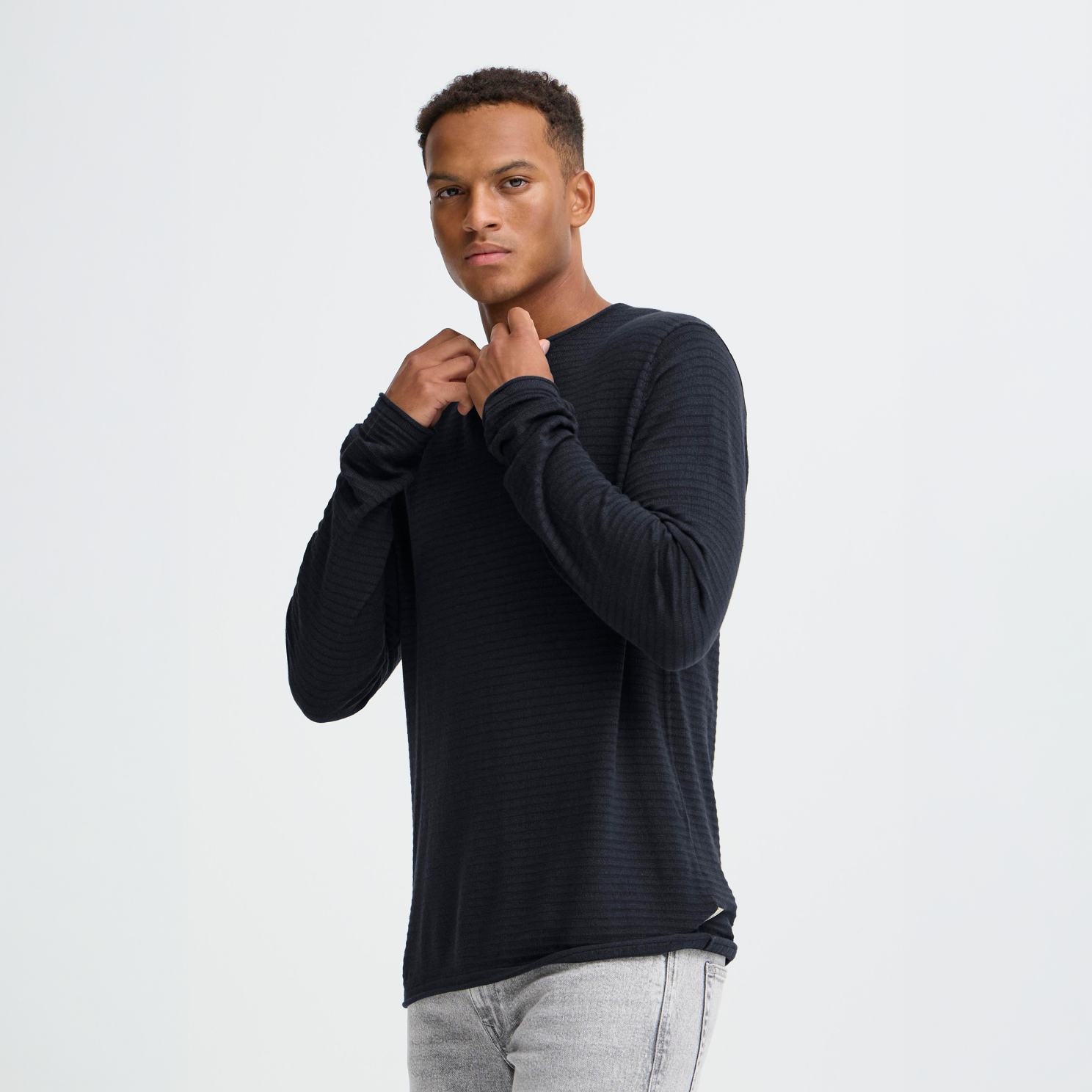 Blend Bror Herre Striktrøje Salute    i Store Plus Size Størrelser