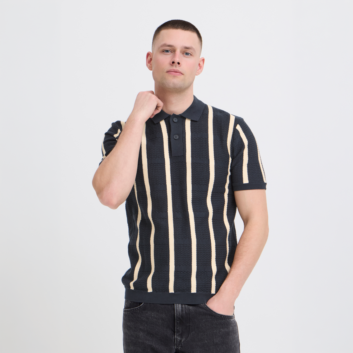Blend Darin Herre Polo Salute   i Store Plus Size Størrelser