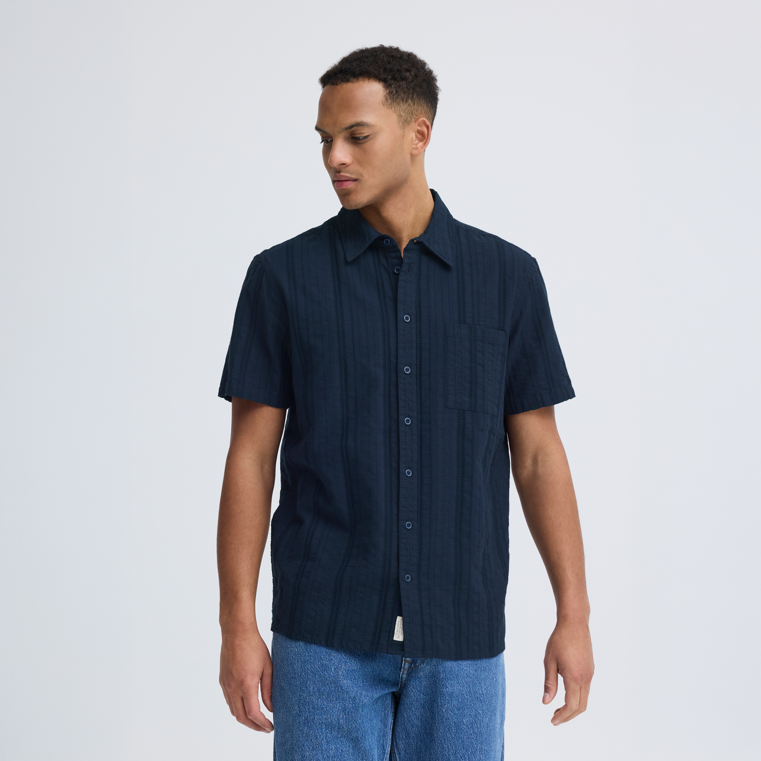 Blend Darius Herre Kortærmet Skjorte Salute    i Store Plus Size Størrelser