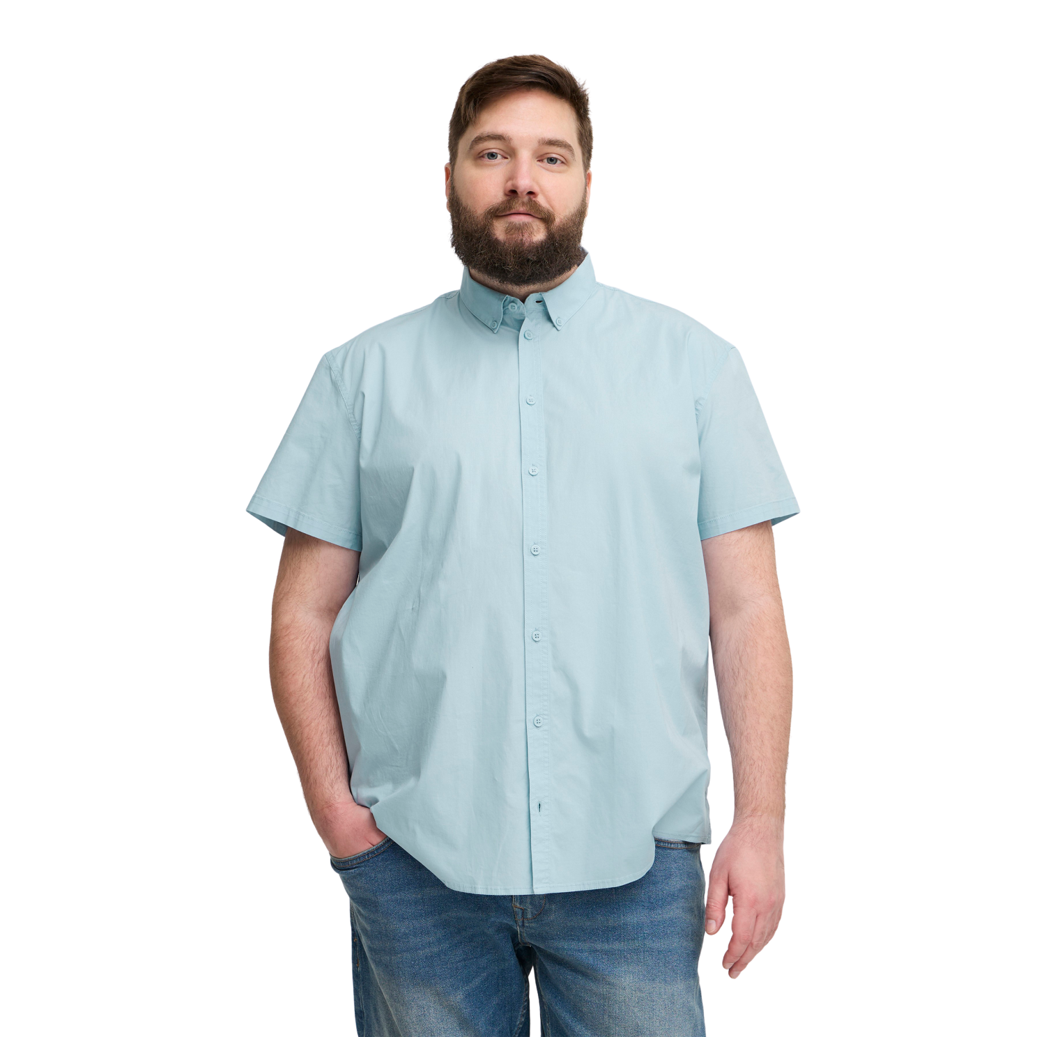 Blend Herre Kortærmet Skjorte – Cashmere Blue Udsalg!