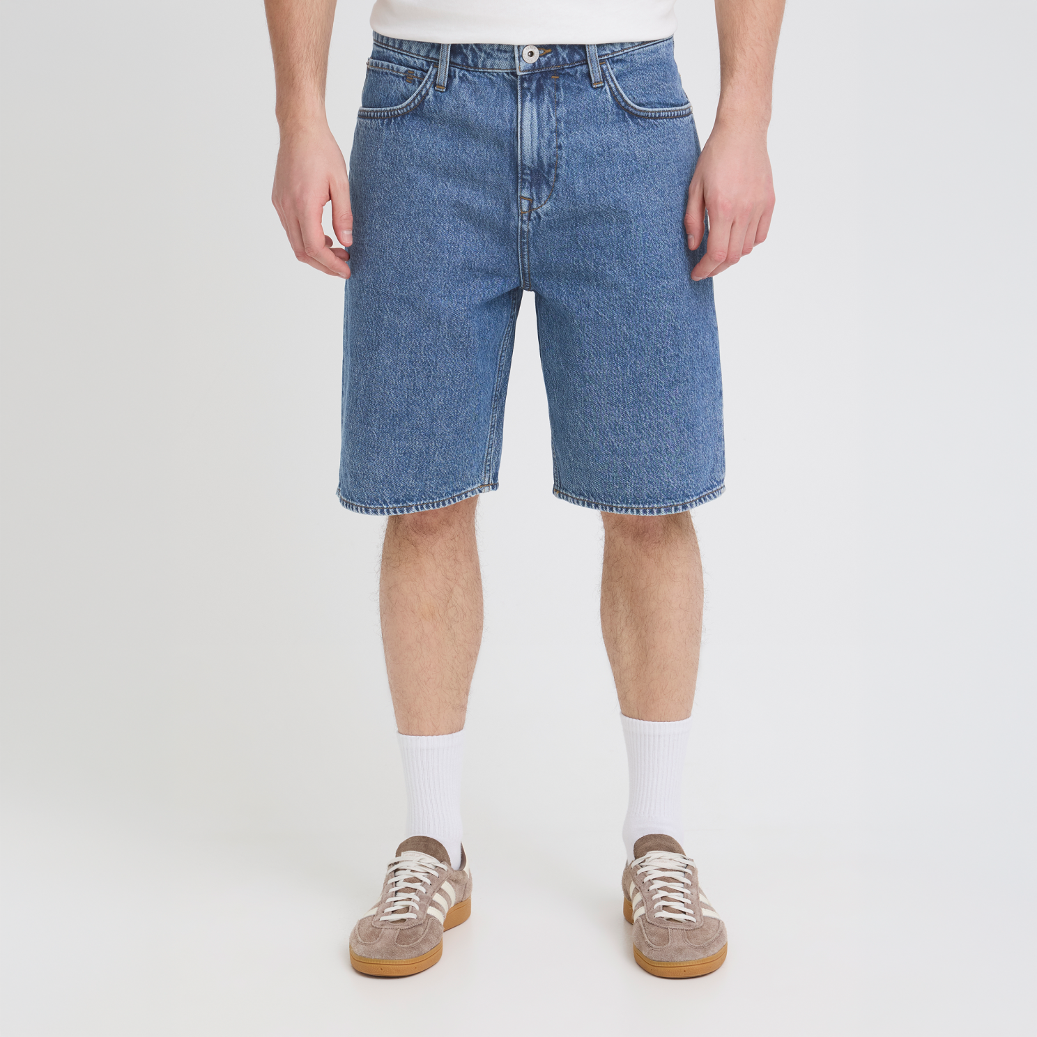 Blend Herre Shorts Denim Middle Blue    i Store Plus Size Størrelser