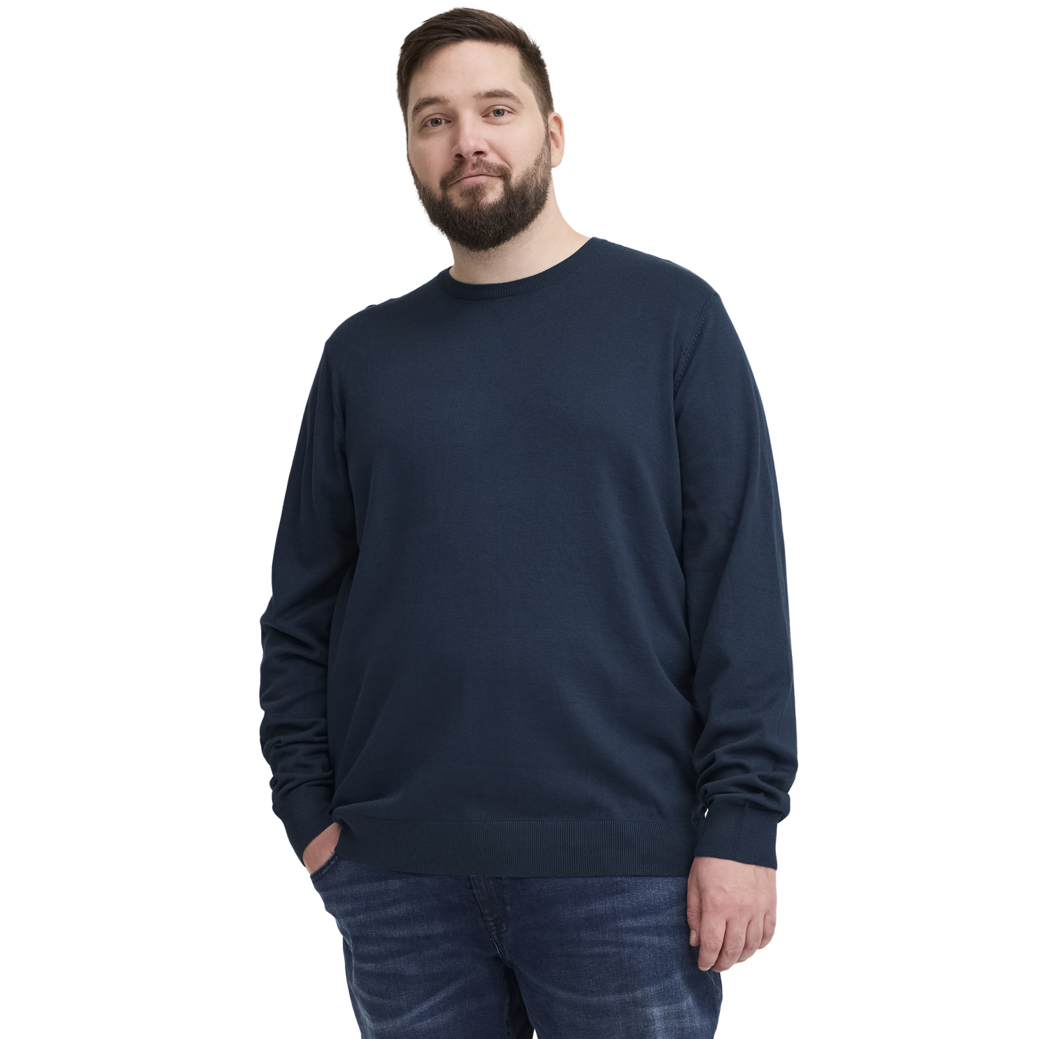 Blend Herre Striktrøje i Plus Size – Dress Blues Tilbud