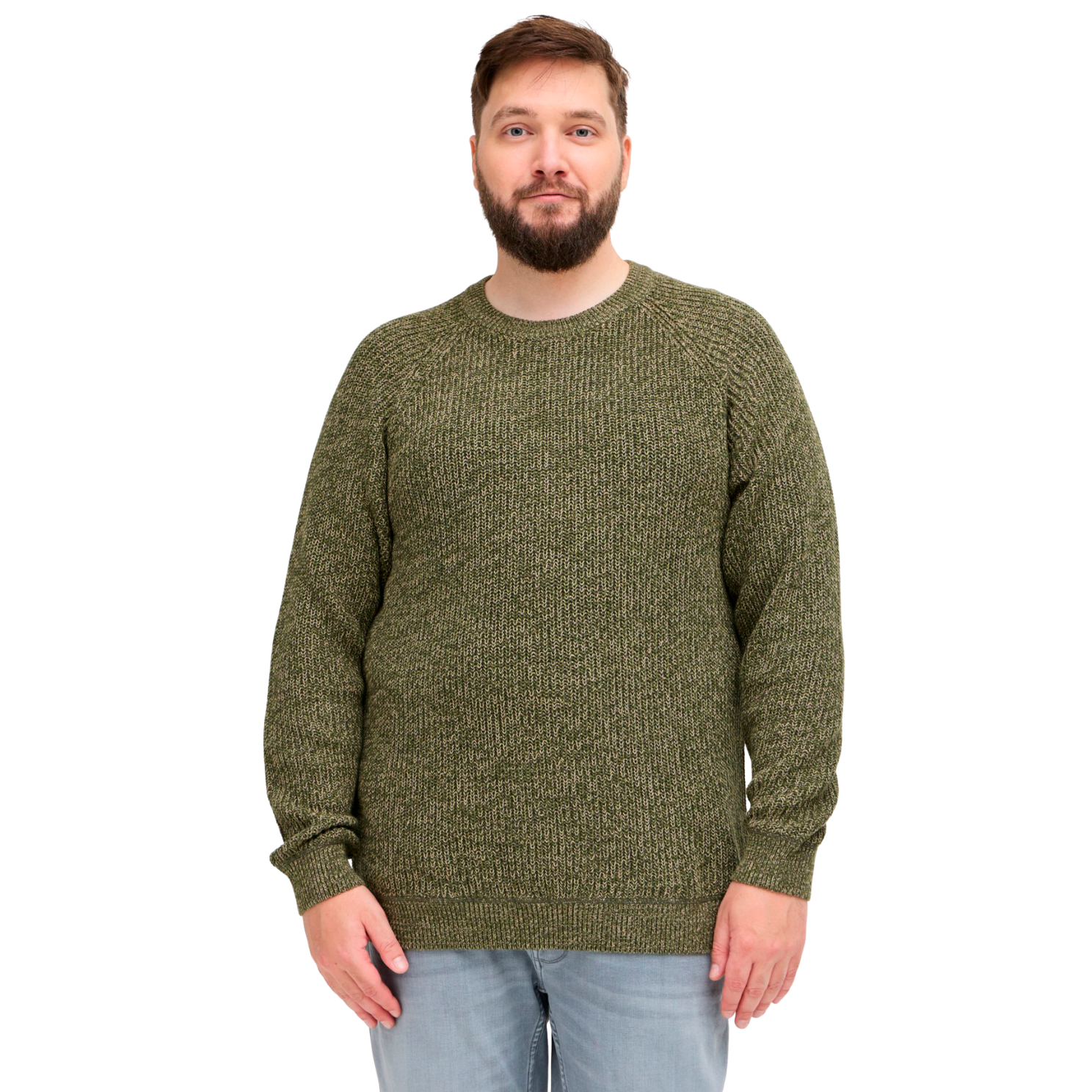 Blend Herre Striktrøje Plus Size - Forest Night Tilbud!