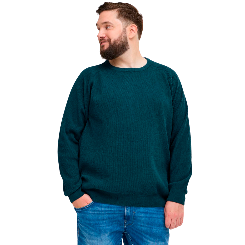 Blend Herre Striktrøje Plus Size - Orion Blue på udsalg!