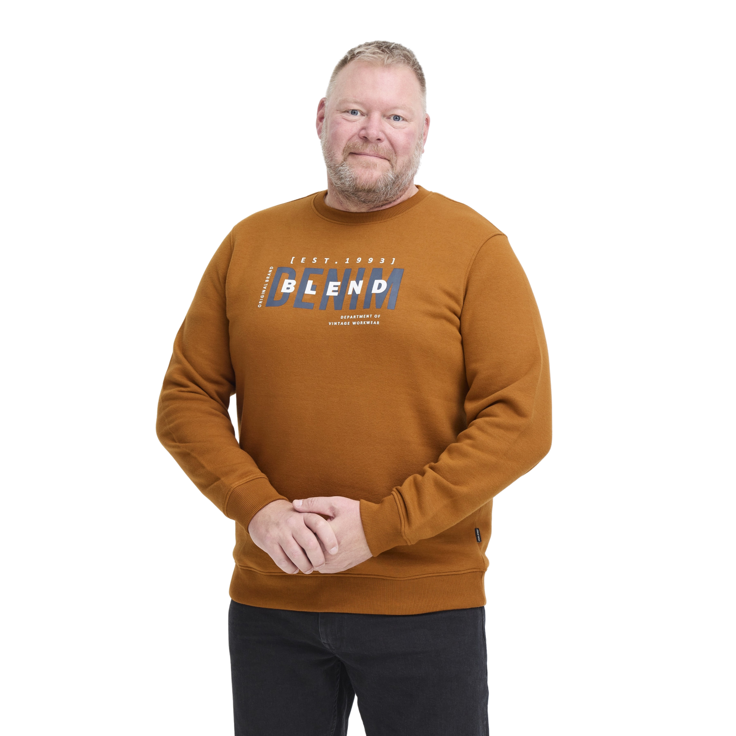 Stilfuld Caramel Café Sweatshirt til Mænd - Komfort og Elegance