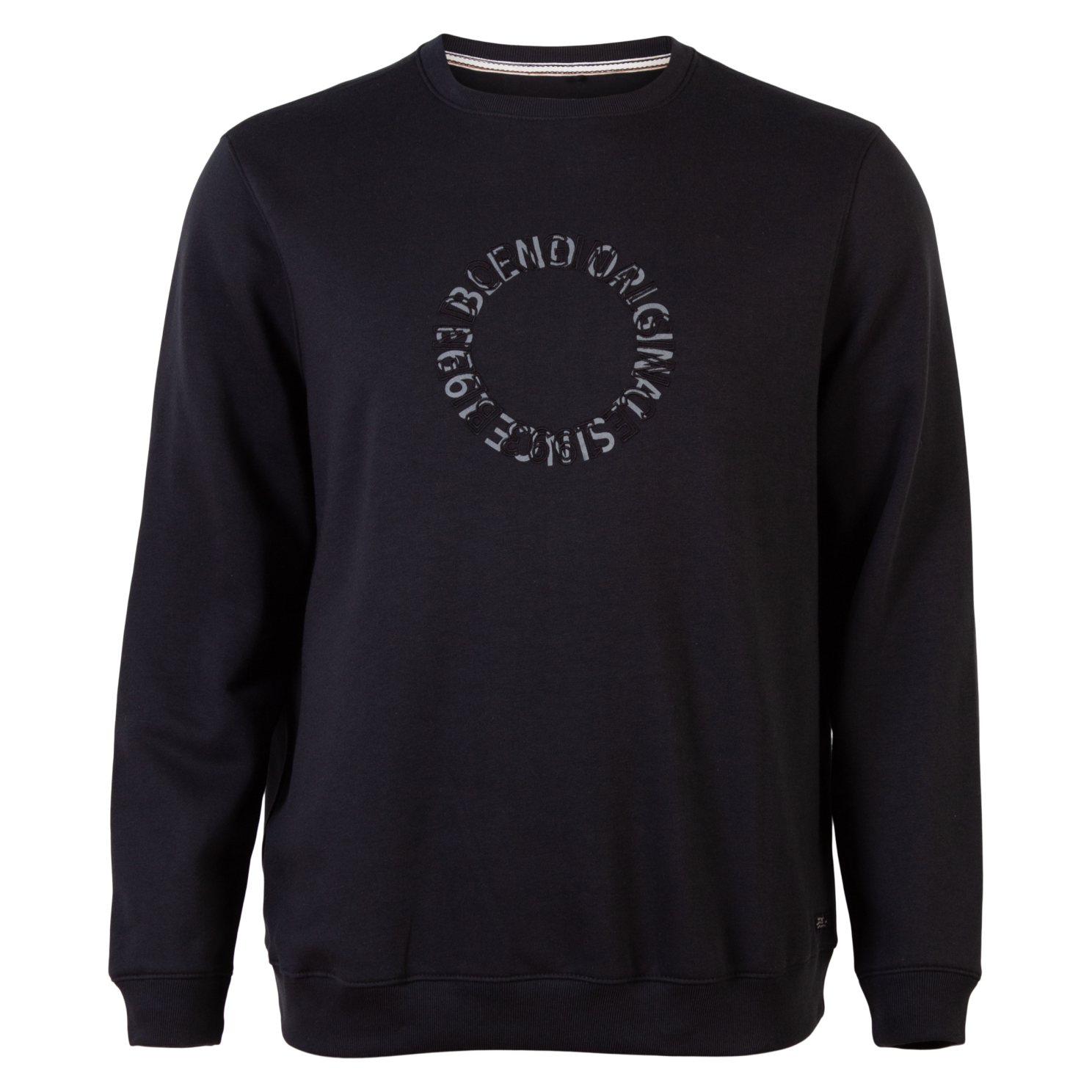 Blend Herre Sweatshirt Plus Size – Sort med Tidløst Print