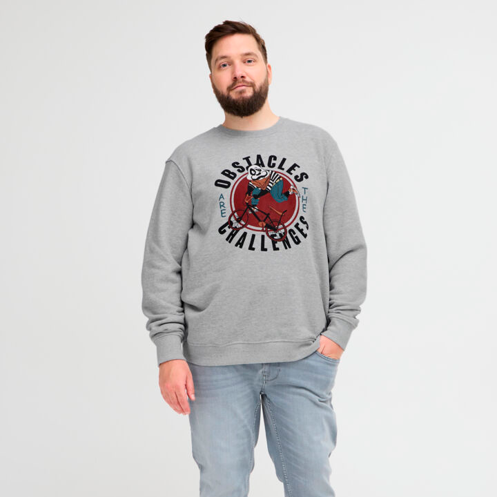 Blend Herre Sweatshirt Plus Size - Stone Mix Tilbud!