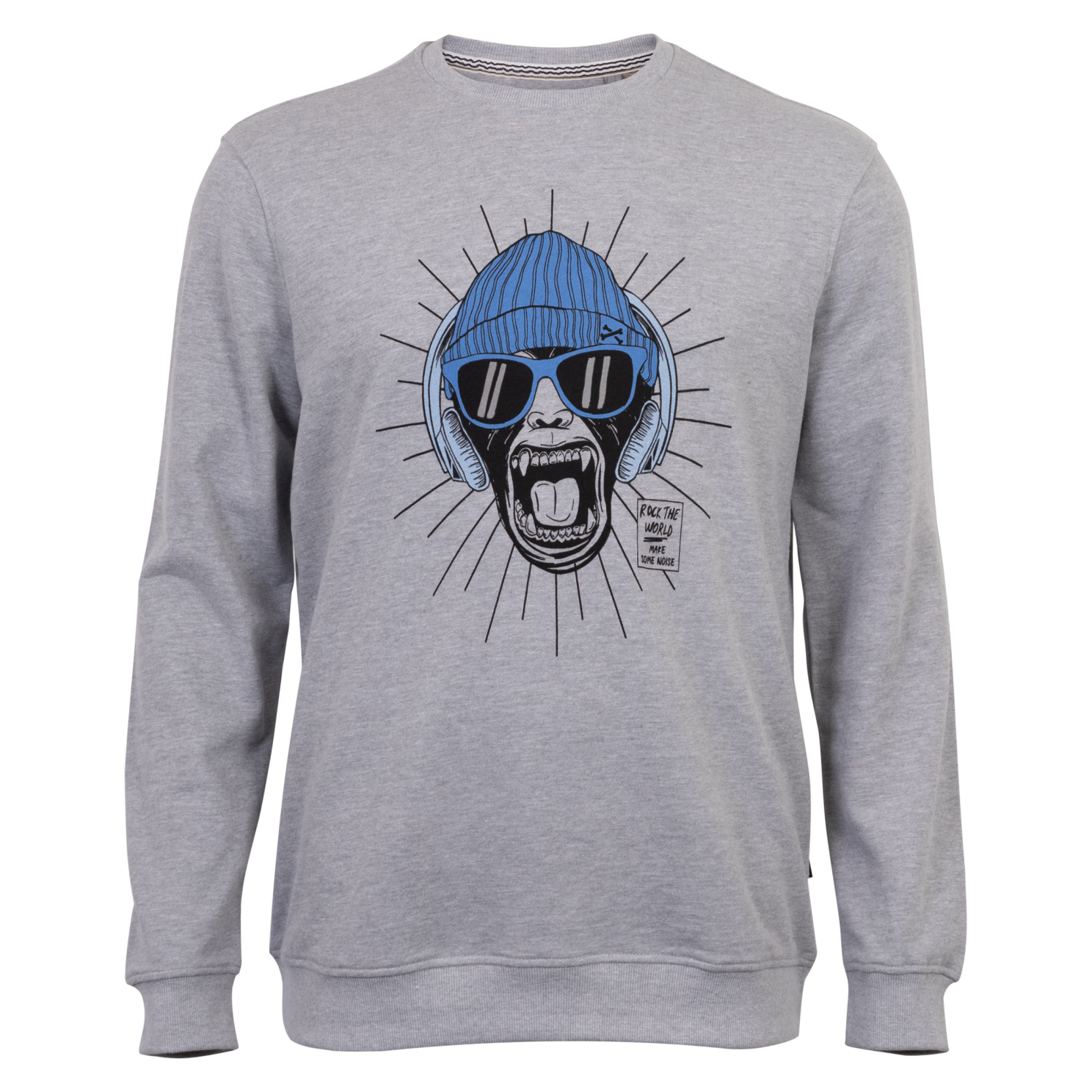 Blend Herre Sweatshirt i Stone Mix – Plus Size Tilbud